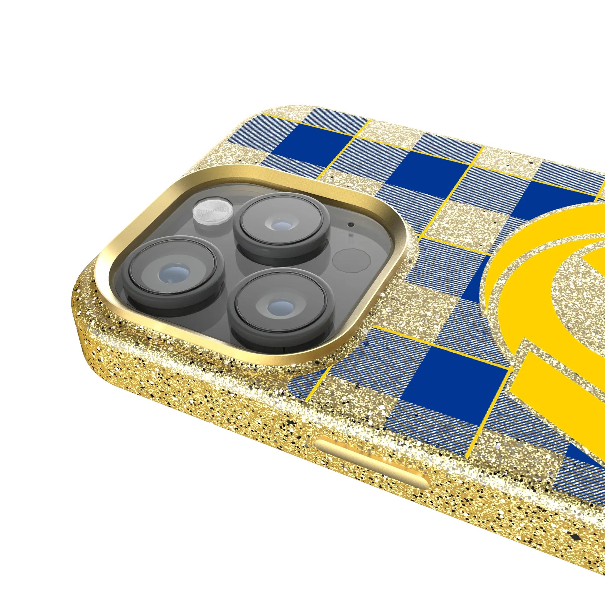 Los Angeles Rams Plaid iPhone Bling Phone Case for Apple iPhone - Detail
