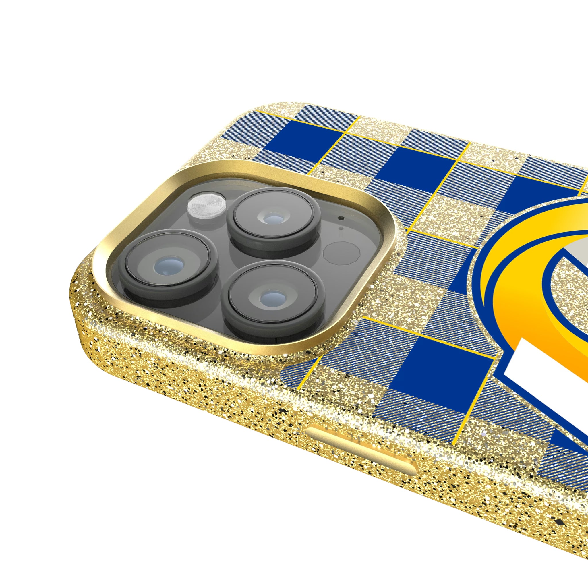 Los Angeles Rams Plaid iPhone Bling Phone Case for Apple iPhone - Detail