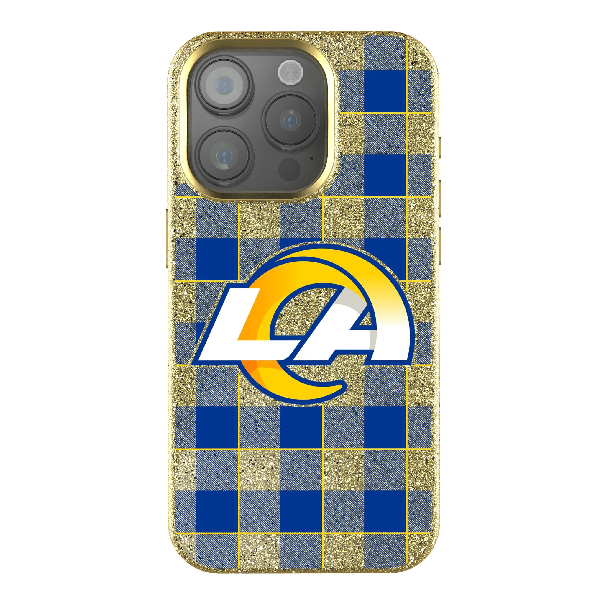 Los Angeles Rams Plaid iPhone Bling Phone Case for Apple iPhone