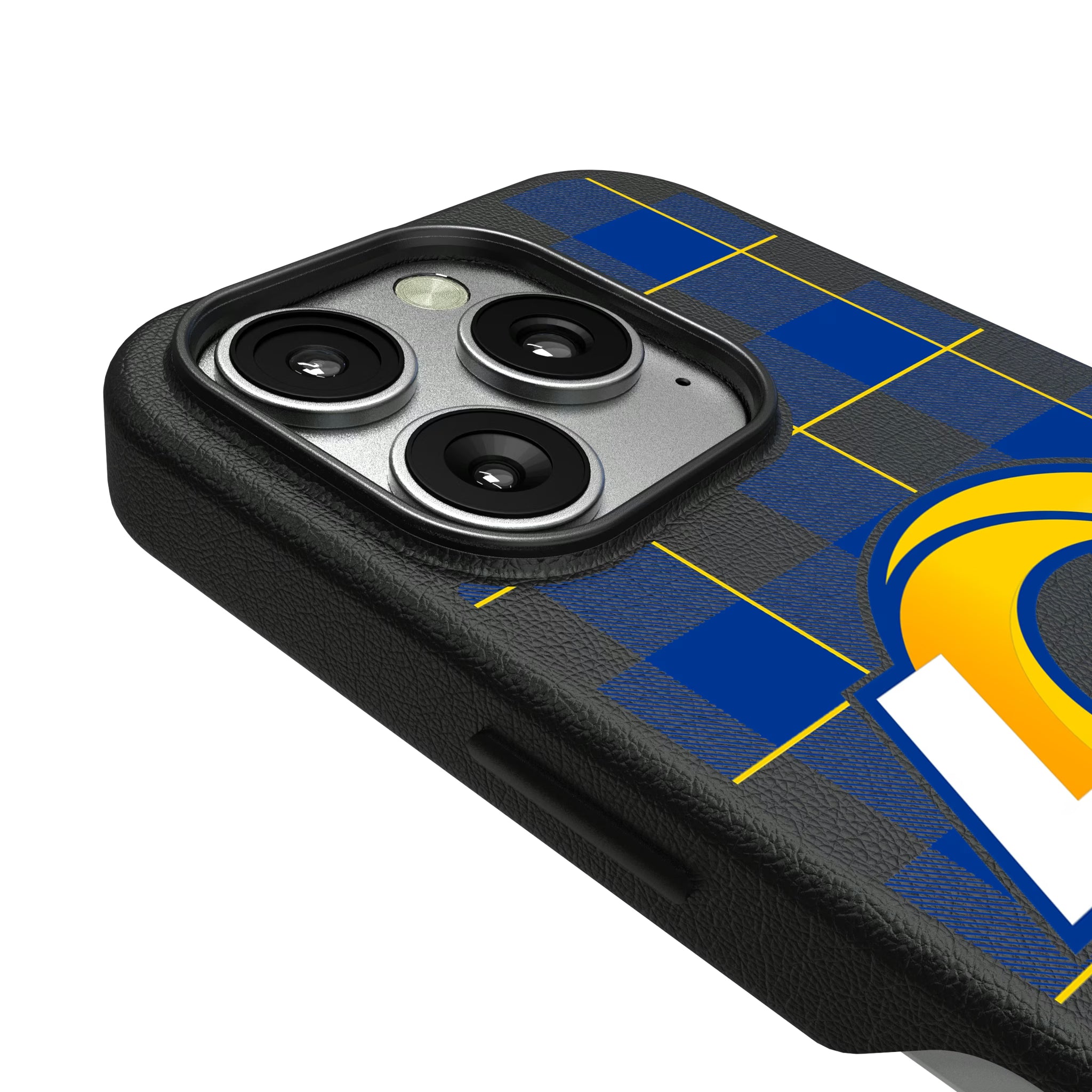 Los Angeles Rams Plaid iPhone MagSafe Compatible Phone Case for Apple iPhone - Detail