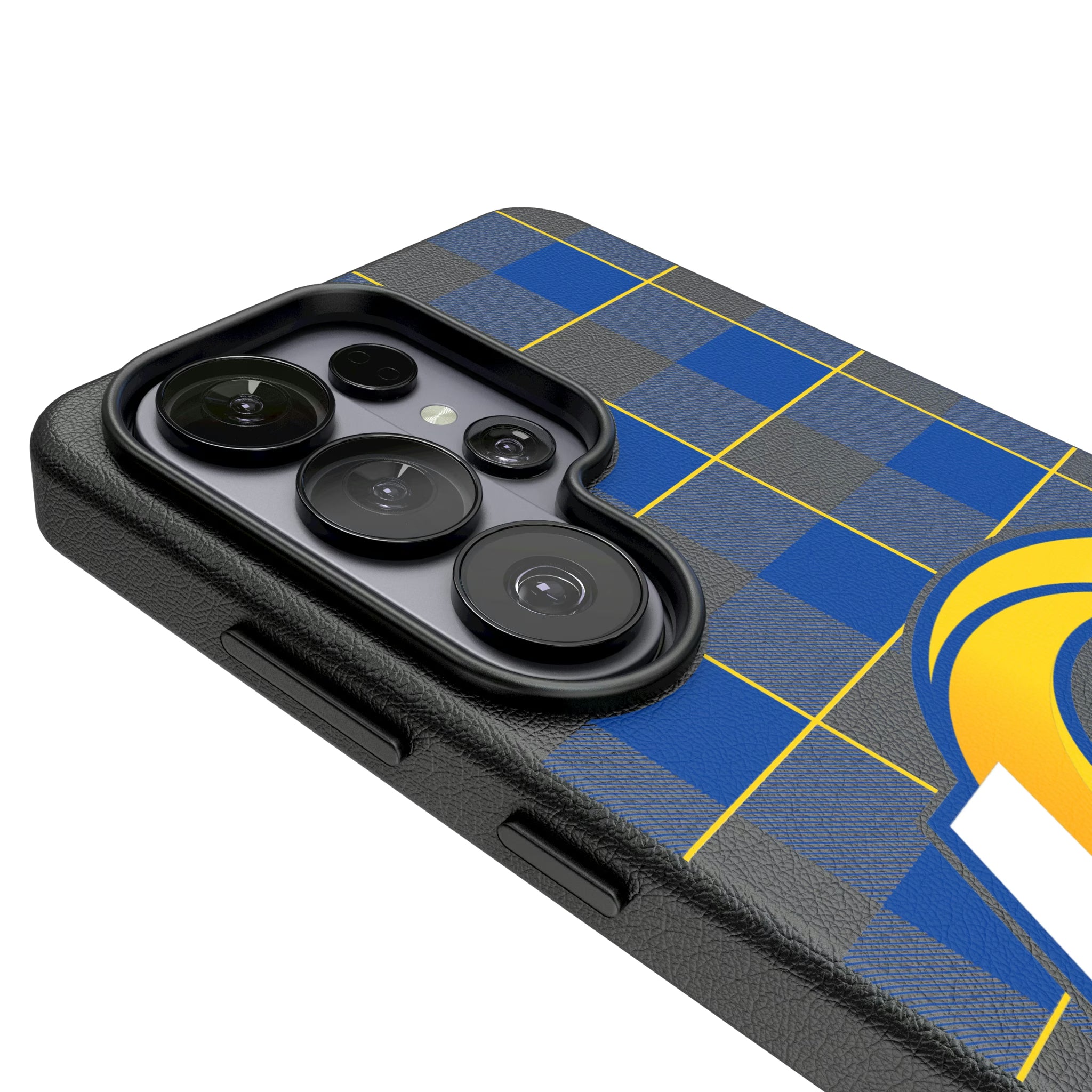 Los Angeles Rams Plaid Galaxy MagSafe Compatible Phone Case for Samsung Galaxy - Detail