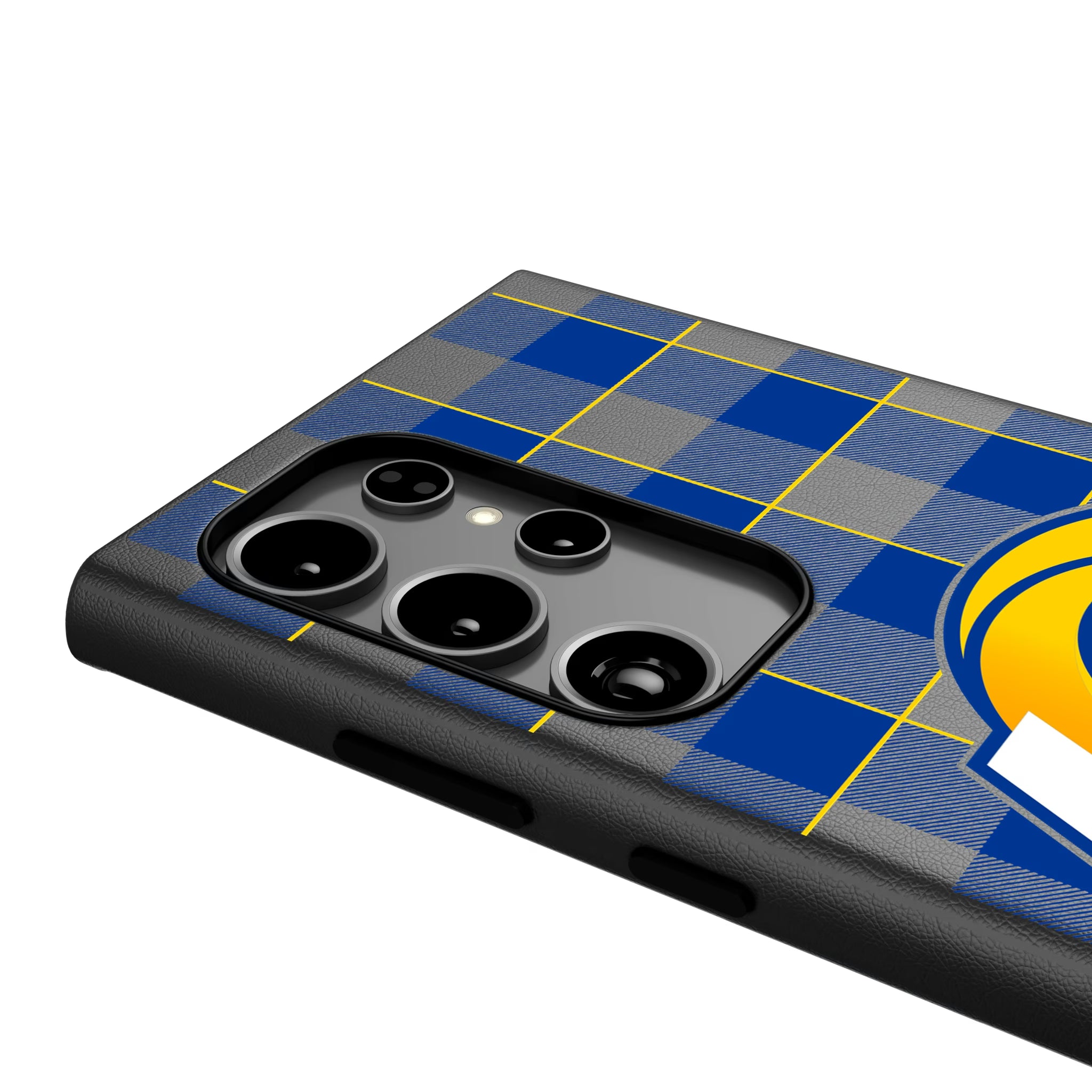 Los Angeles Rams Plaid Galaxy MagSafe Compatible Phone Case for Samsung Galaxy - Detail