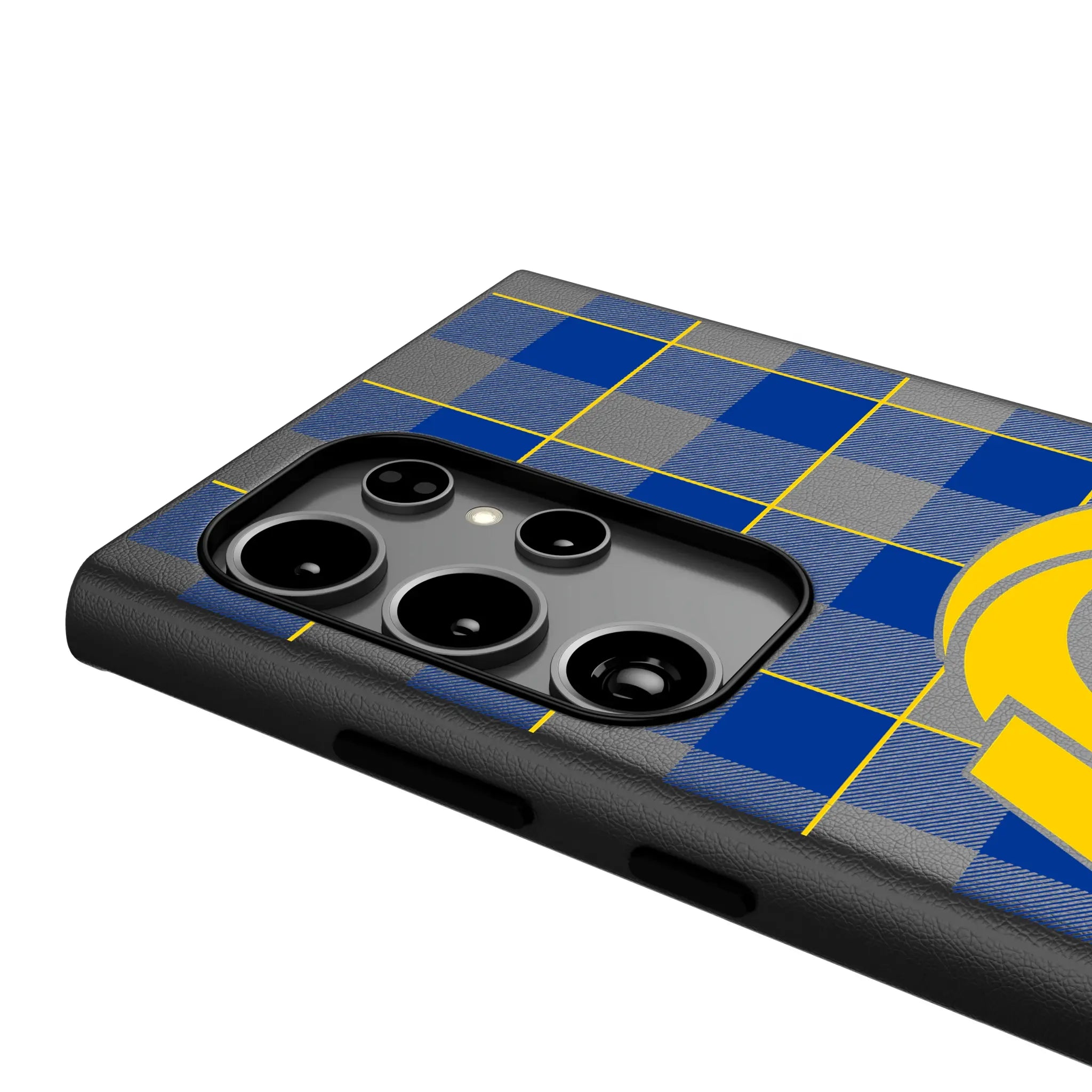 Los Angeles Rams Plaid Galaxy MagSafe Compatible Phone Case for Samsung Galaxy - Detail