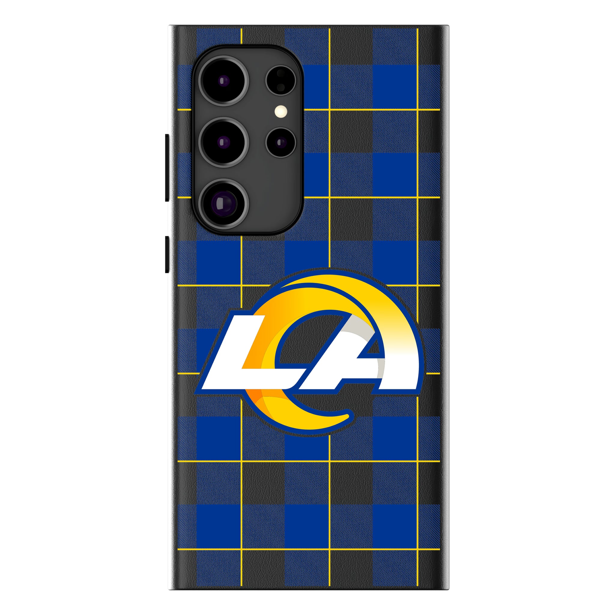 Los Angeles Rams Plaid Galaxy MagSafe Compatible Phone Case for Samsung Galaxy