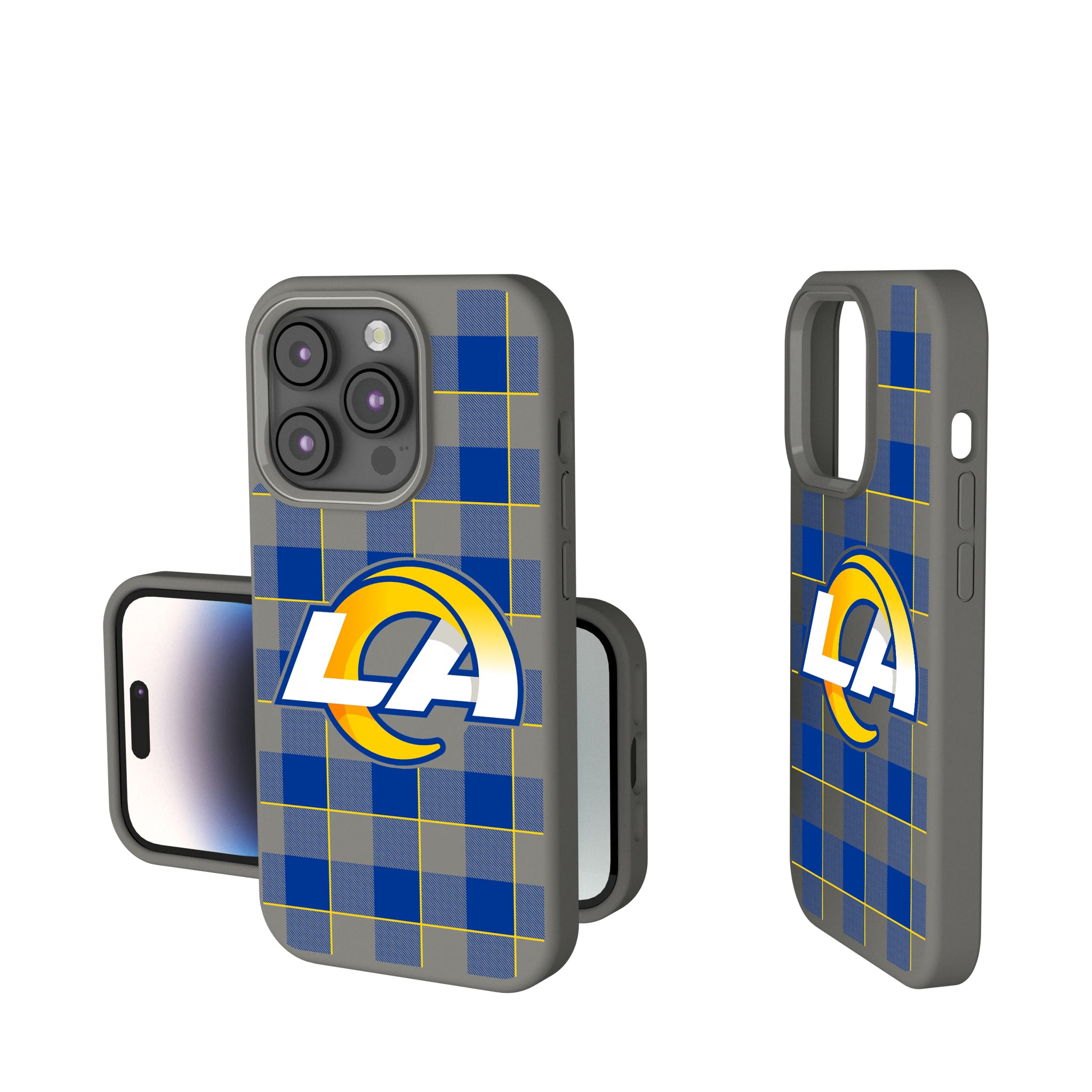 Los Angeles Rams Plaid iPhone Soft Touch Phone Case for Apple iPhone