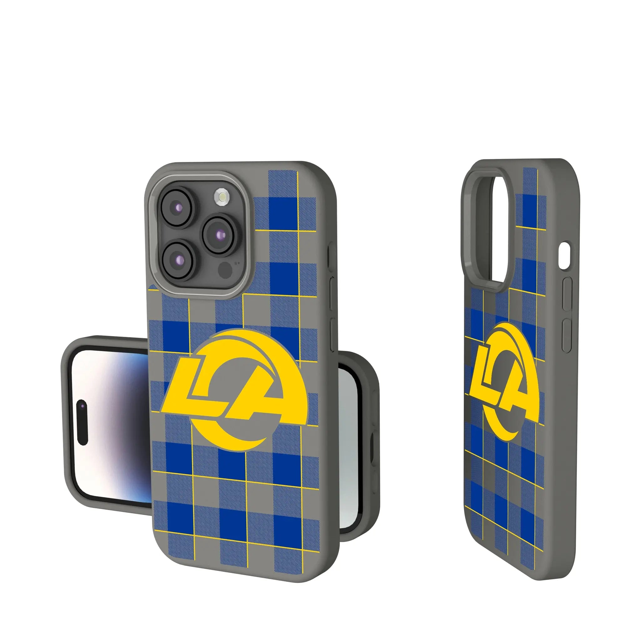 Los Angeles Rams Plaid iPhone Soft Touch Phone Case for Apple iPhone