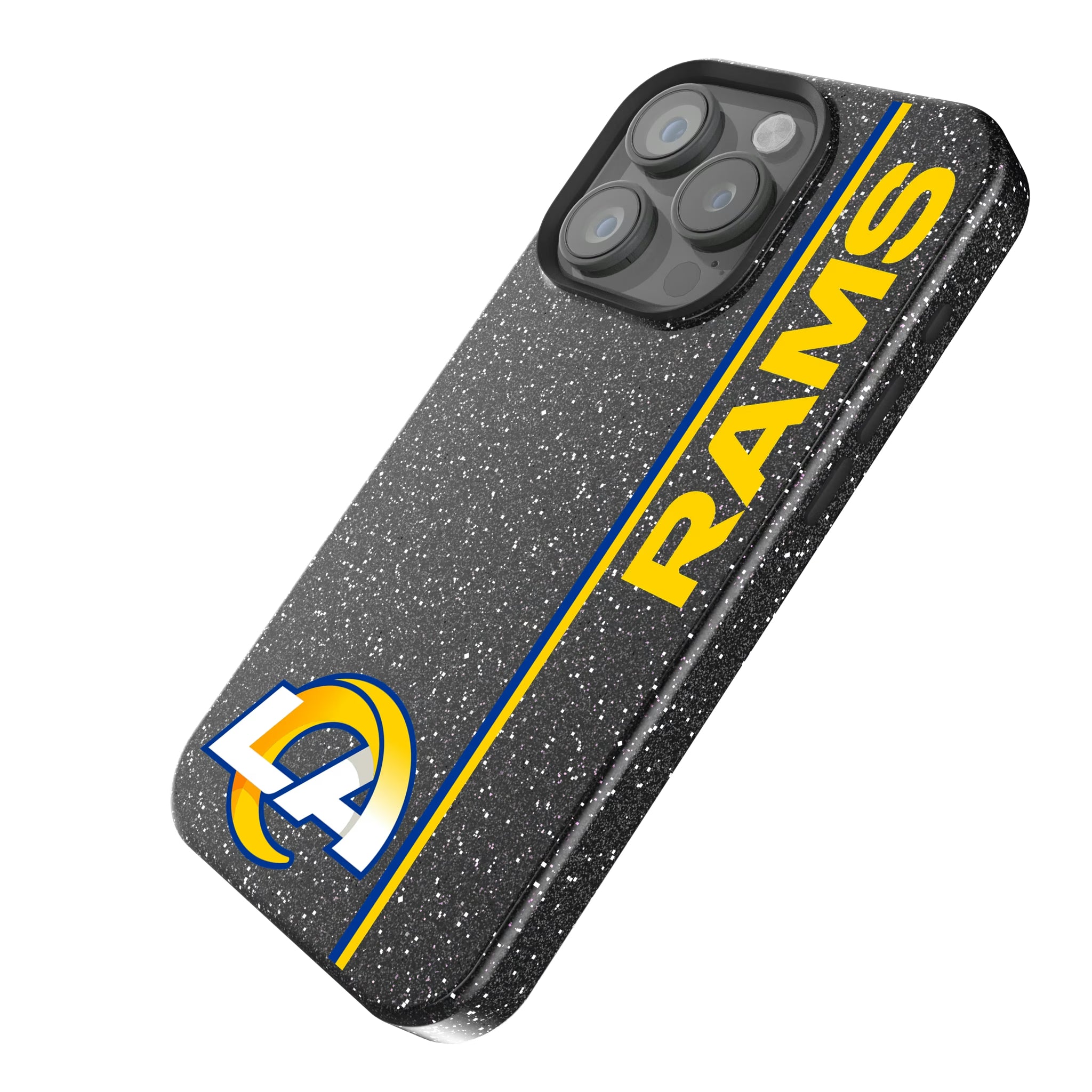 Los Angeles Rams Sidebar iPhone Bling Phone Case for Apple iPhone - Isometric View