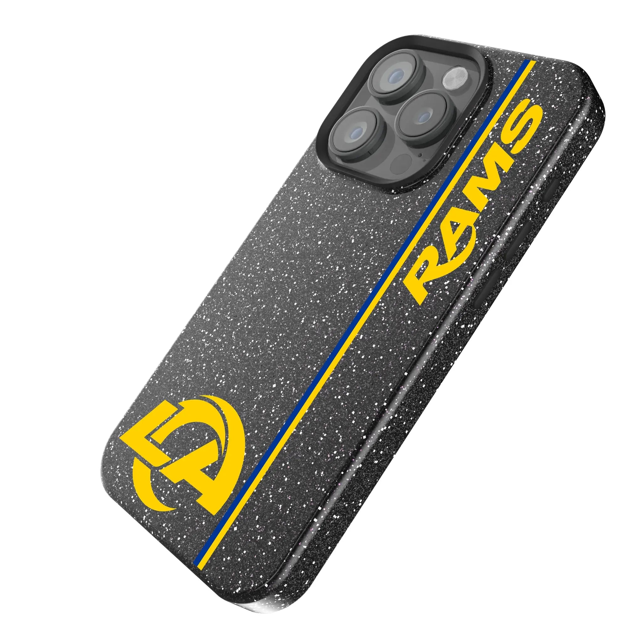 Los Angeles Rams Sidebar iPhone Bling Phone Case for Apple iPhone - Isometric View