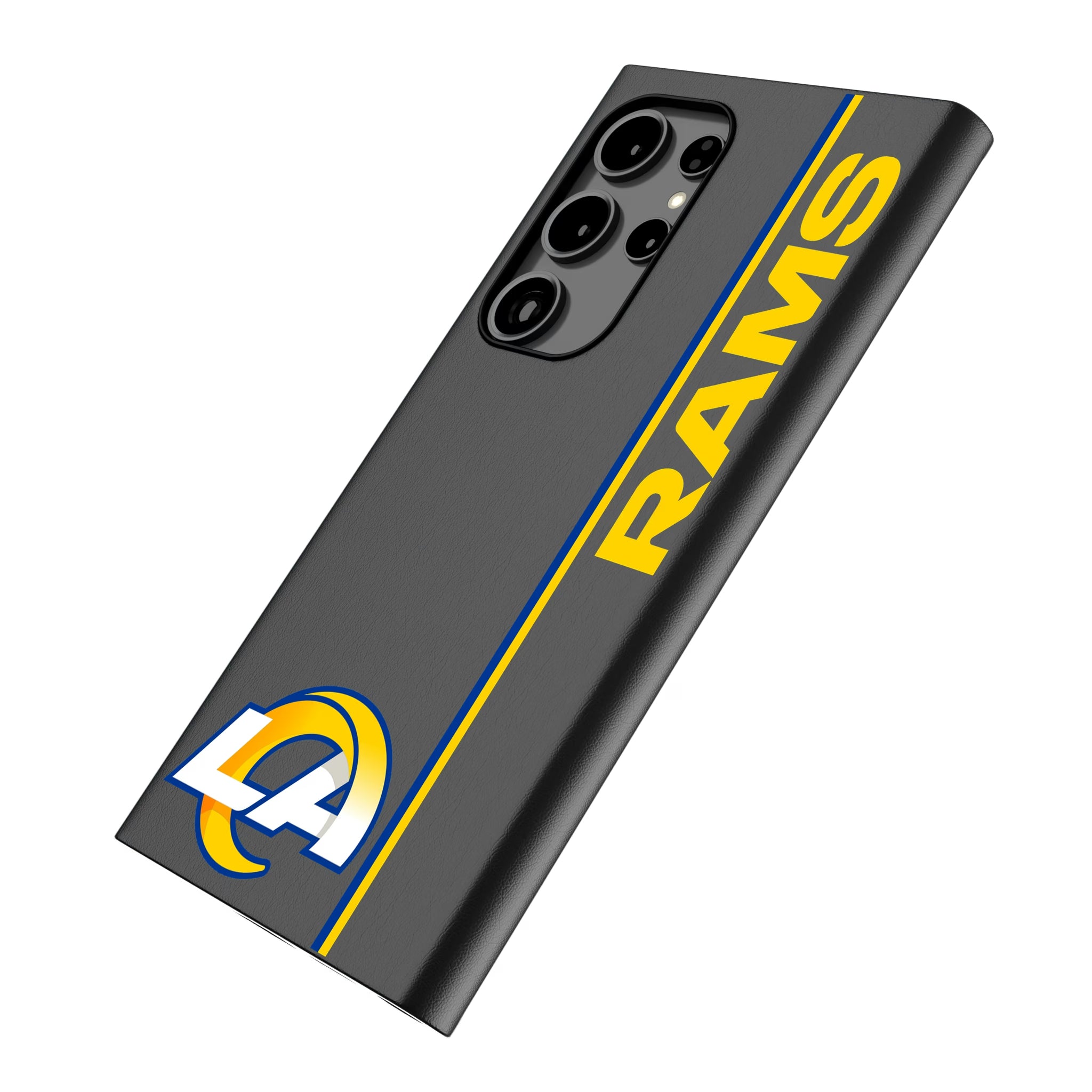 Los Angeles Rams Sidebar Galaxy MagSafe Compatible Phone Case for Samsung Galaxy - Isometric View