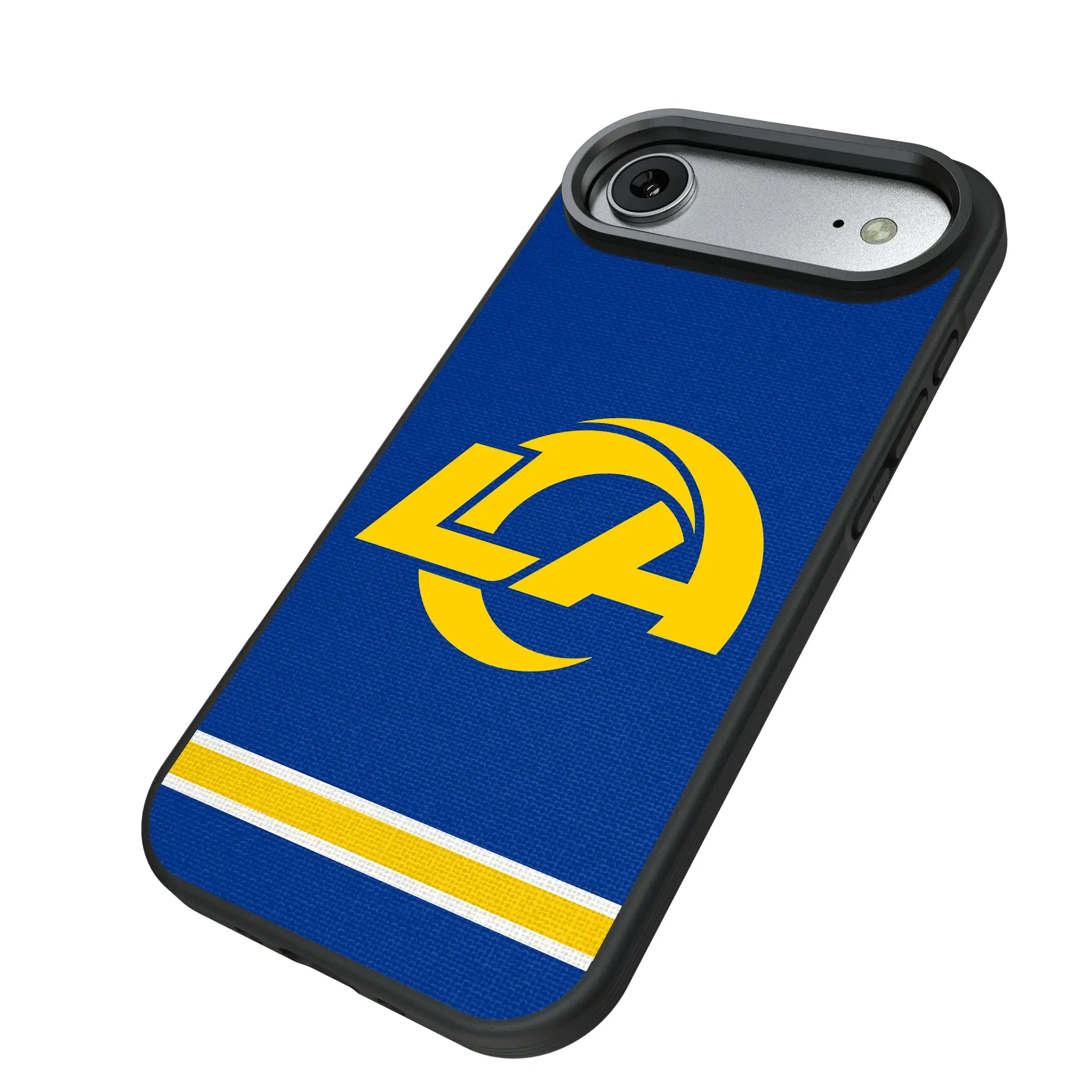 Los Angeles Rams Stripe iPhone Bump Phone Case for Apple iPhone - Isometric View#Device_iPhone Air