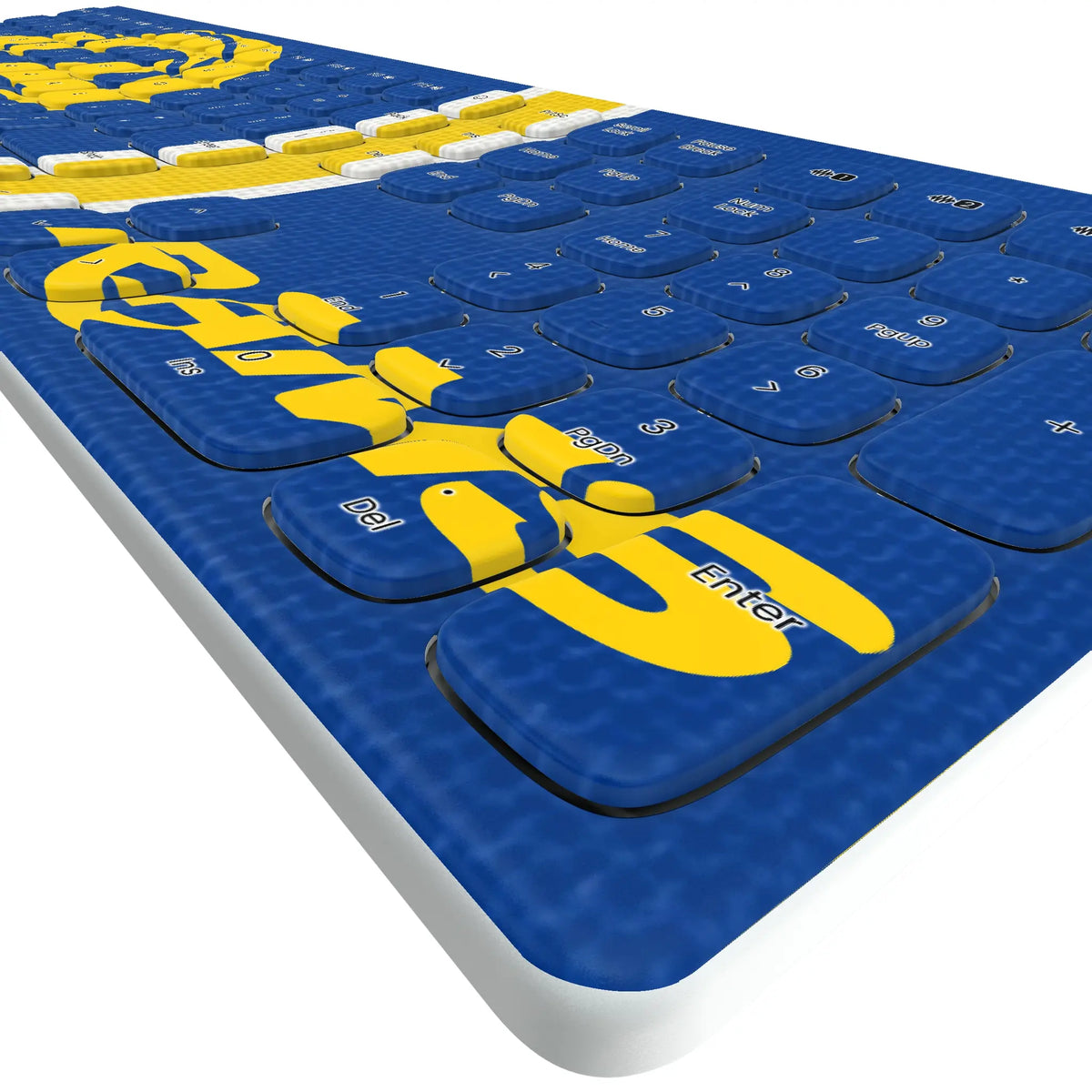 Los Angeles Rams Stripe KKB605 Curved Wireless Keyboard - Detail