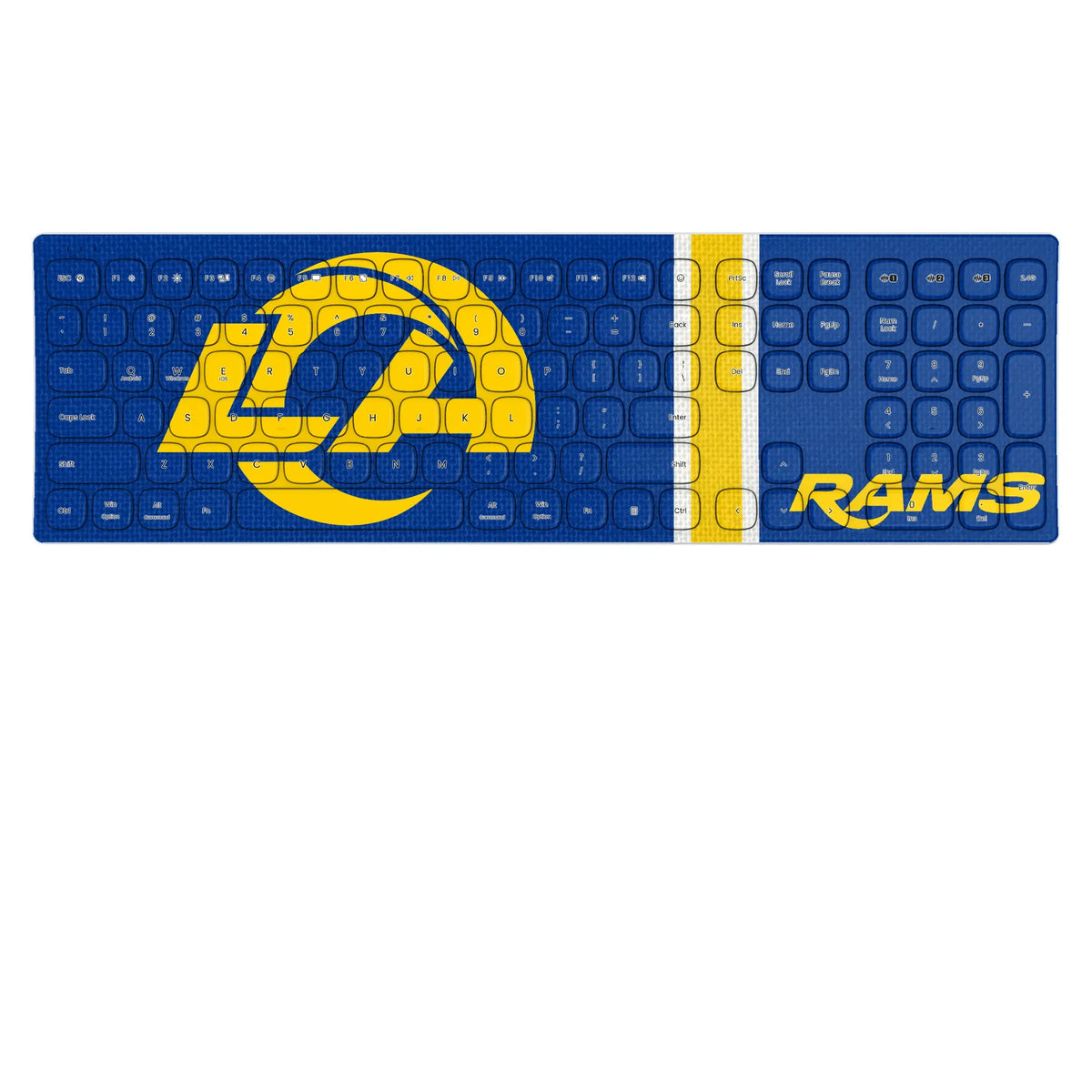 Los Angeles Rams Stripe KKB605 Curved Wireless Keyboard