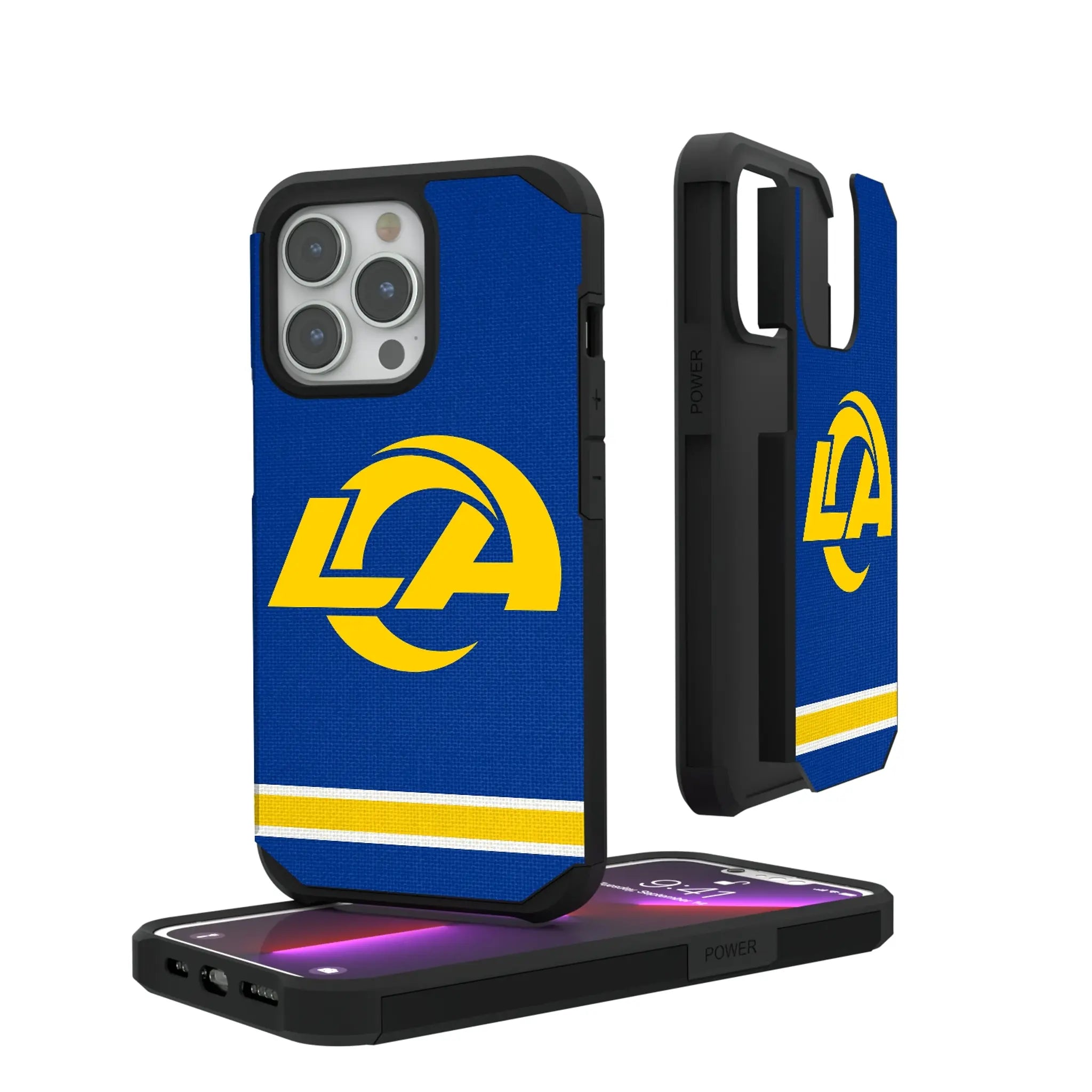 Los Angeles Rams Stripe iPhone Rugged Phone Case for Apple iPhone