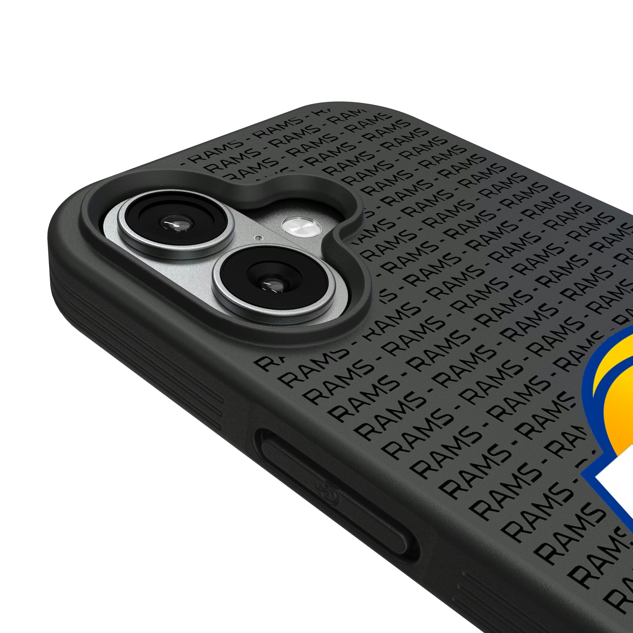 Los Angeles Rams Text Backdrop iPhone Bump Phone Case for Apple iPhone - Detail#Device_iPhone 17