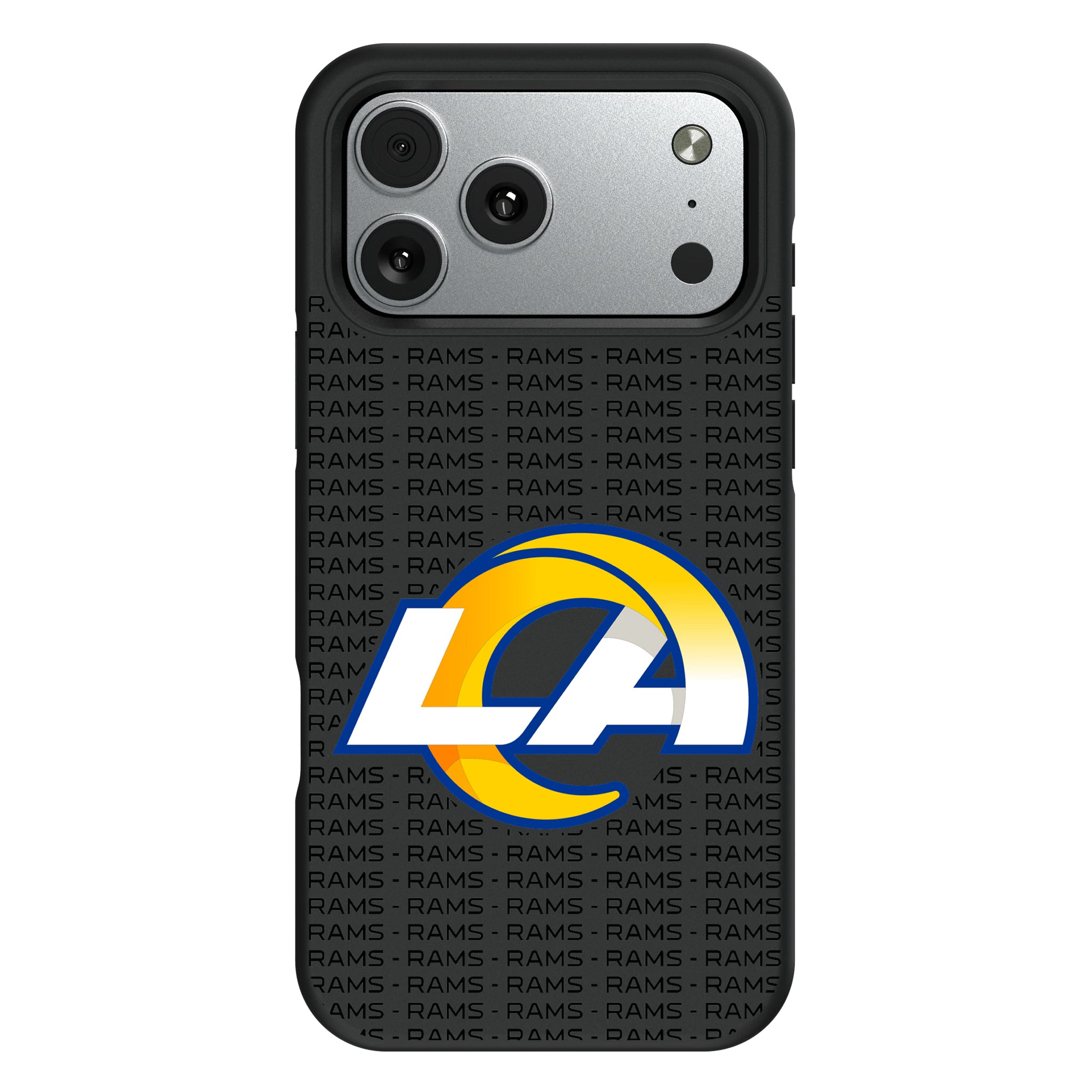 Los Angeles Rams Text Backdrop iPhone Bump Phone Case for Apple iPhone#Device_iPhone 17 Pro Max