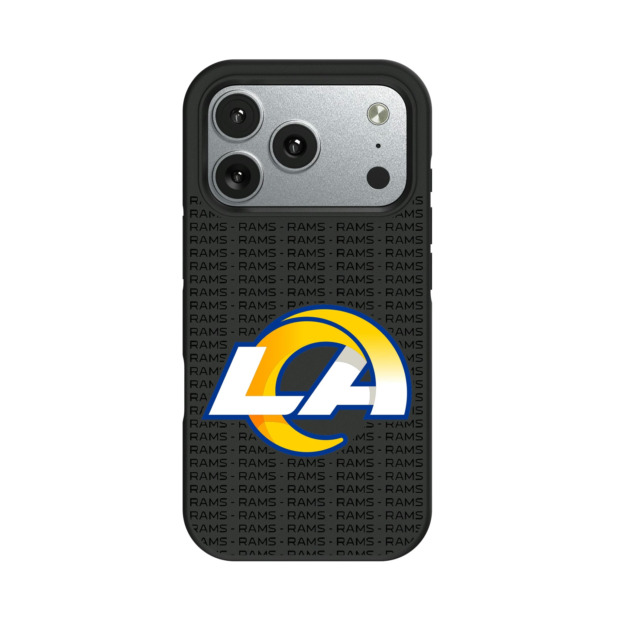 Los Angeles Rams Text Backdrop iPhone Bump Phone Case for Apple iPhone#Device_iPhone 17 Pro