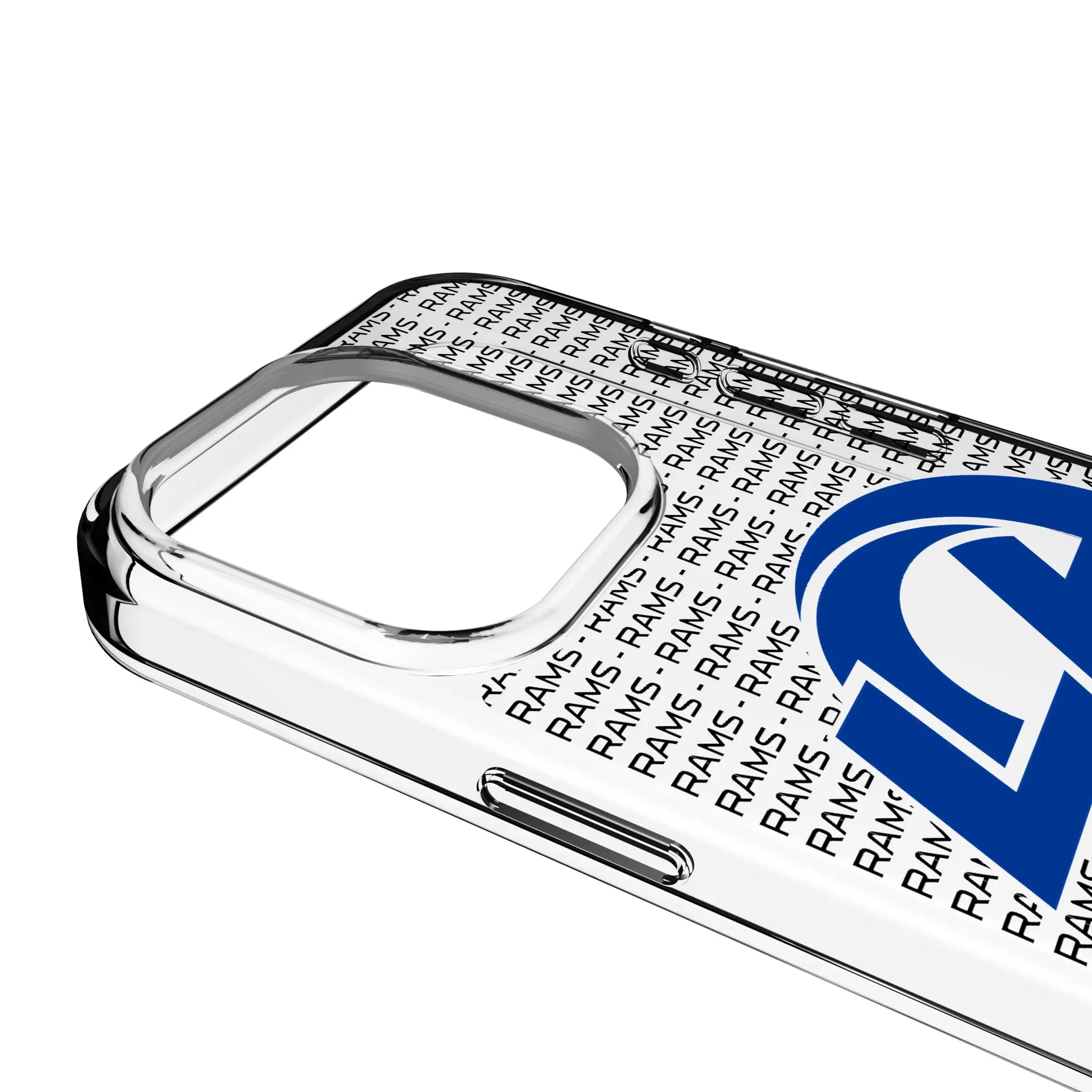 Los Angeles Rams Text Backdrop iPhone Clear Phone Case for Apple iPhone - Detail