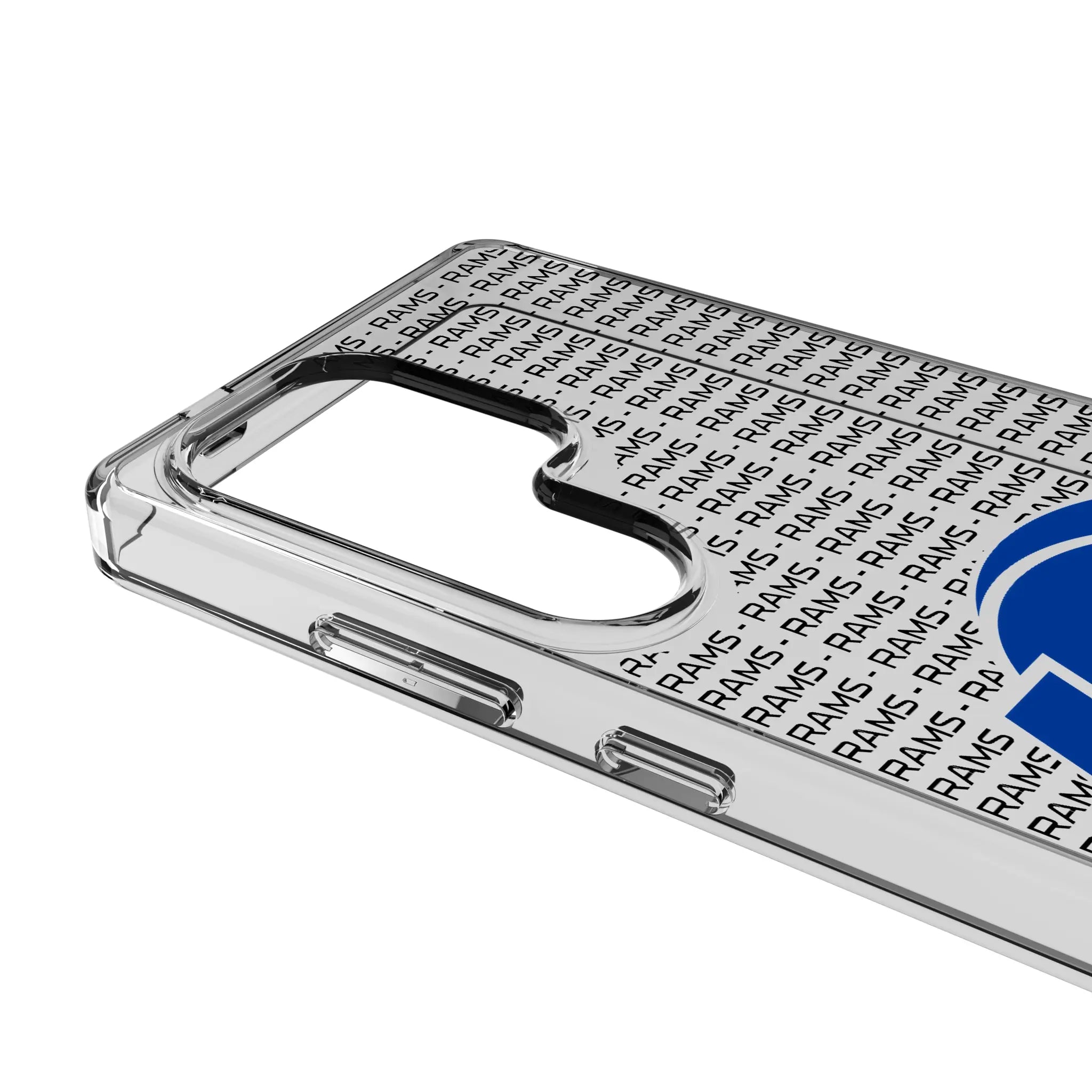 Los Angeles Rams Text Backdrop Galaxy Clear Phone Case for Samsung Galaxy - Detail#Device_Galaxy S25 Ultra