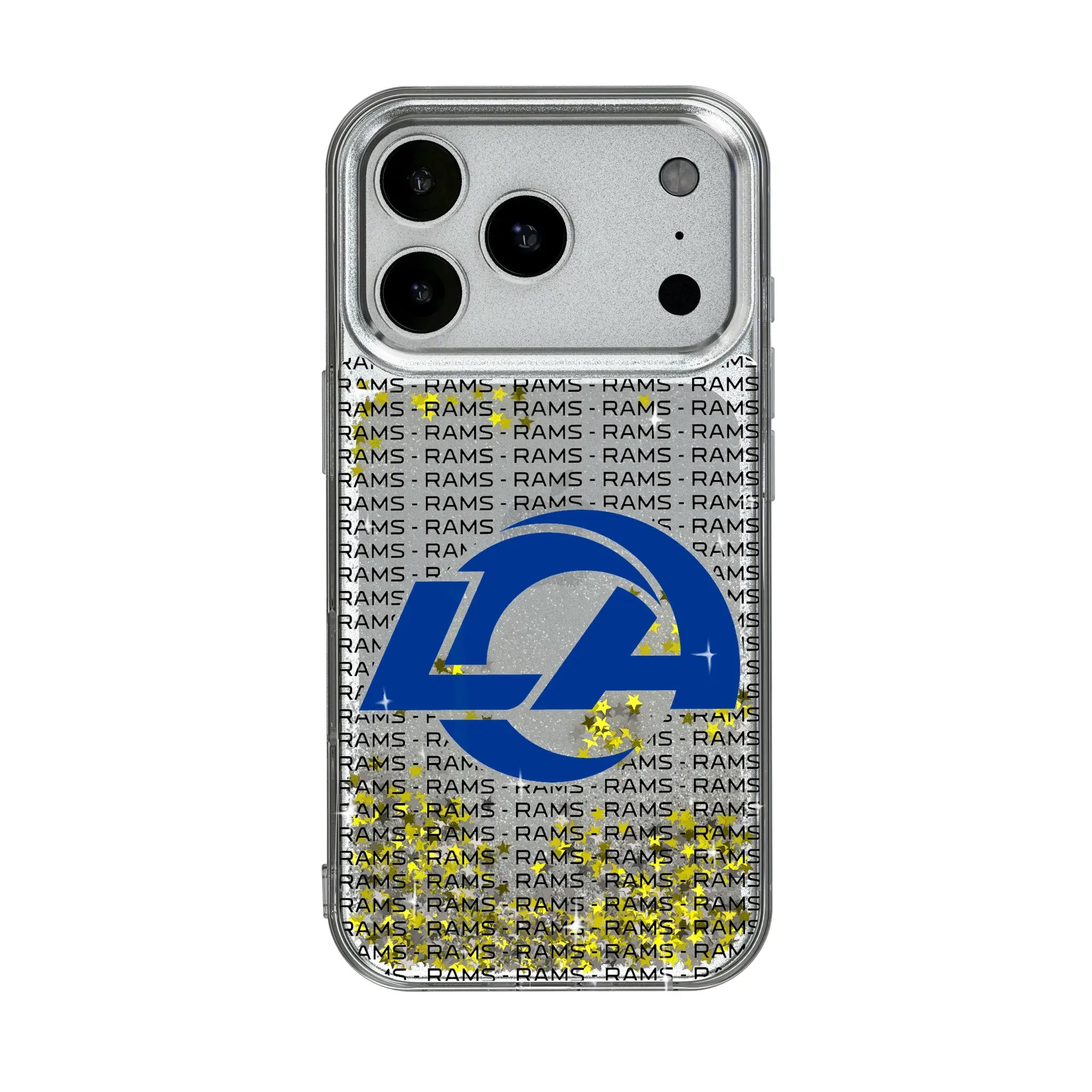 Los Angeles Rams Text Backdrop iPhone Glitter Phone Case for Apple iPhone