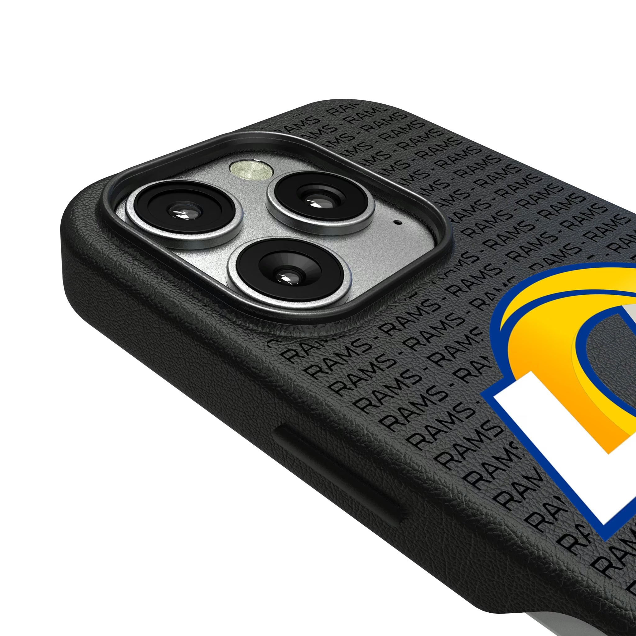 Los Angeles Rams Text Backdrop iPhone MagSafe Compatible Phone Case for Apple iPhone - Detail