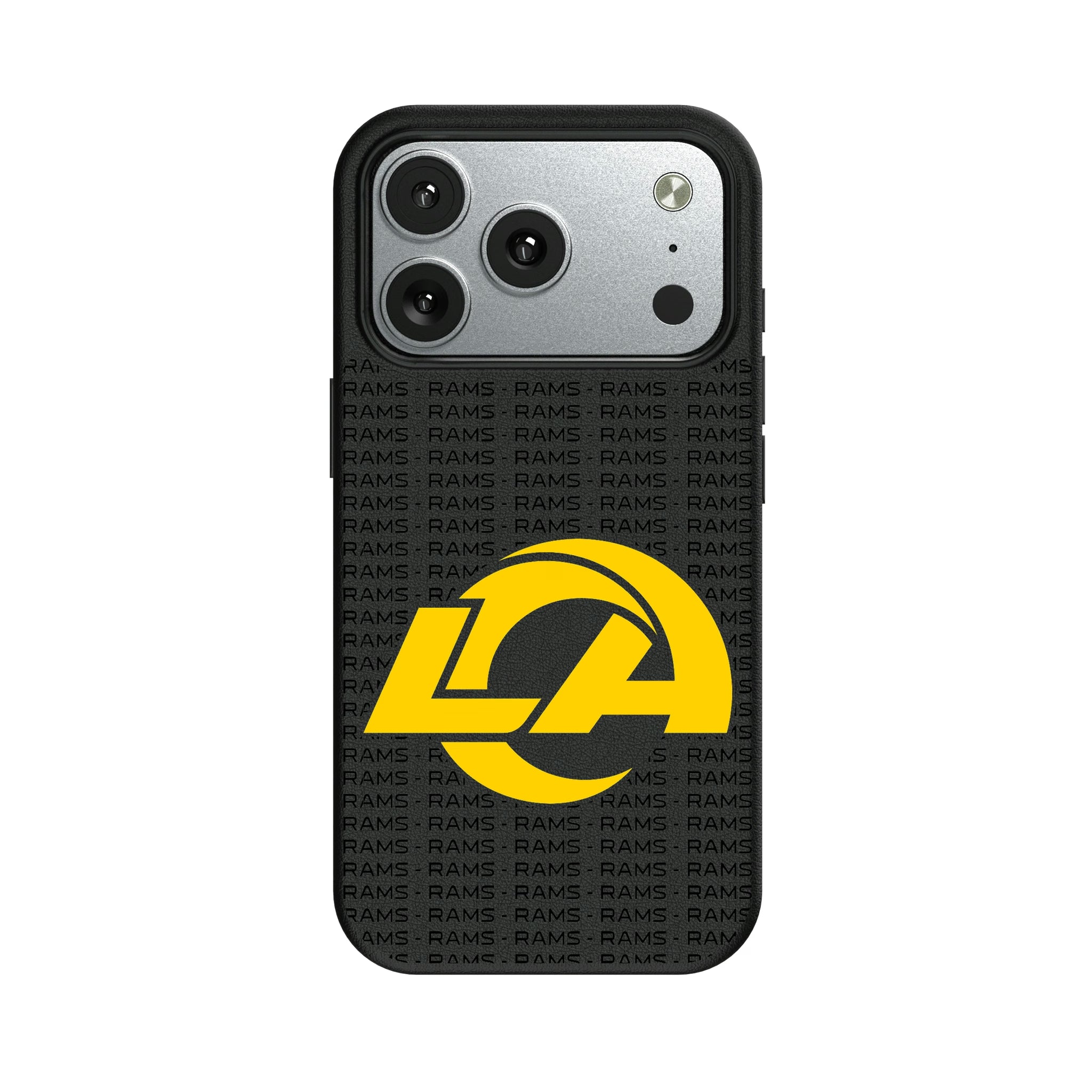 Los Angeles Rams Text Backdrop iPhone MagSafe Compatible Phone Case for Apple iPhone#Device_iPhone 17 Pro