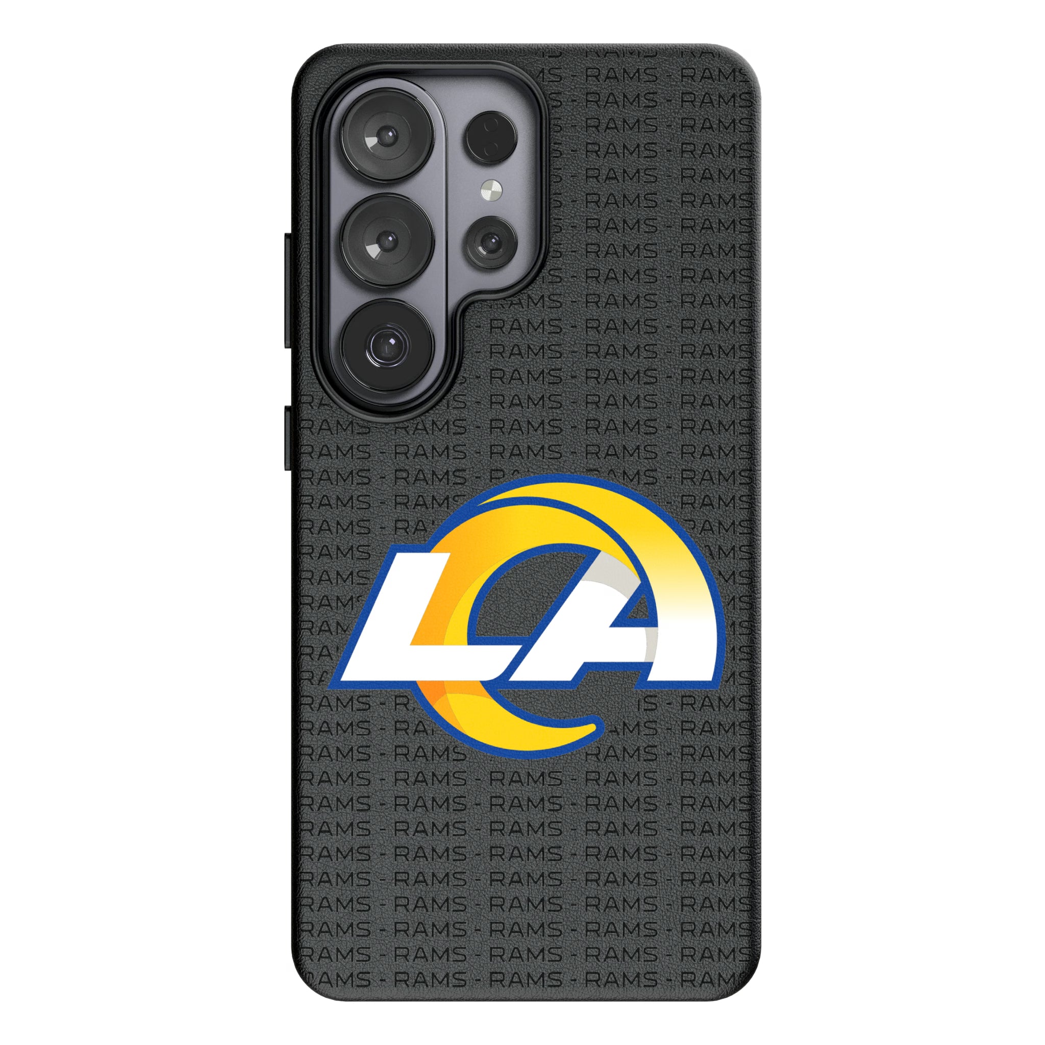 Los Angeles Rams Text Backdrop Galaxy MagSafe Compatible Phone Case for Samsung Galaxy