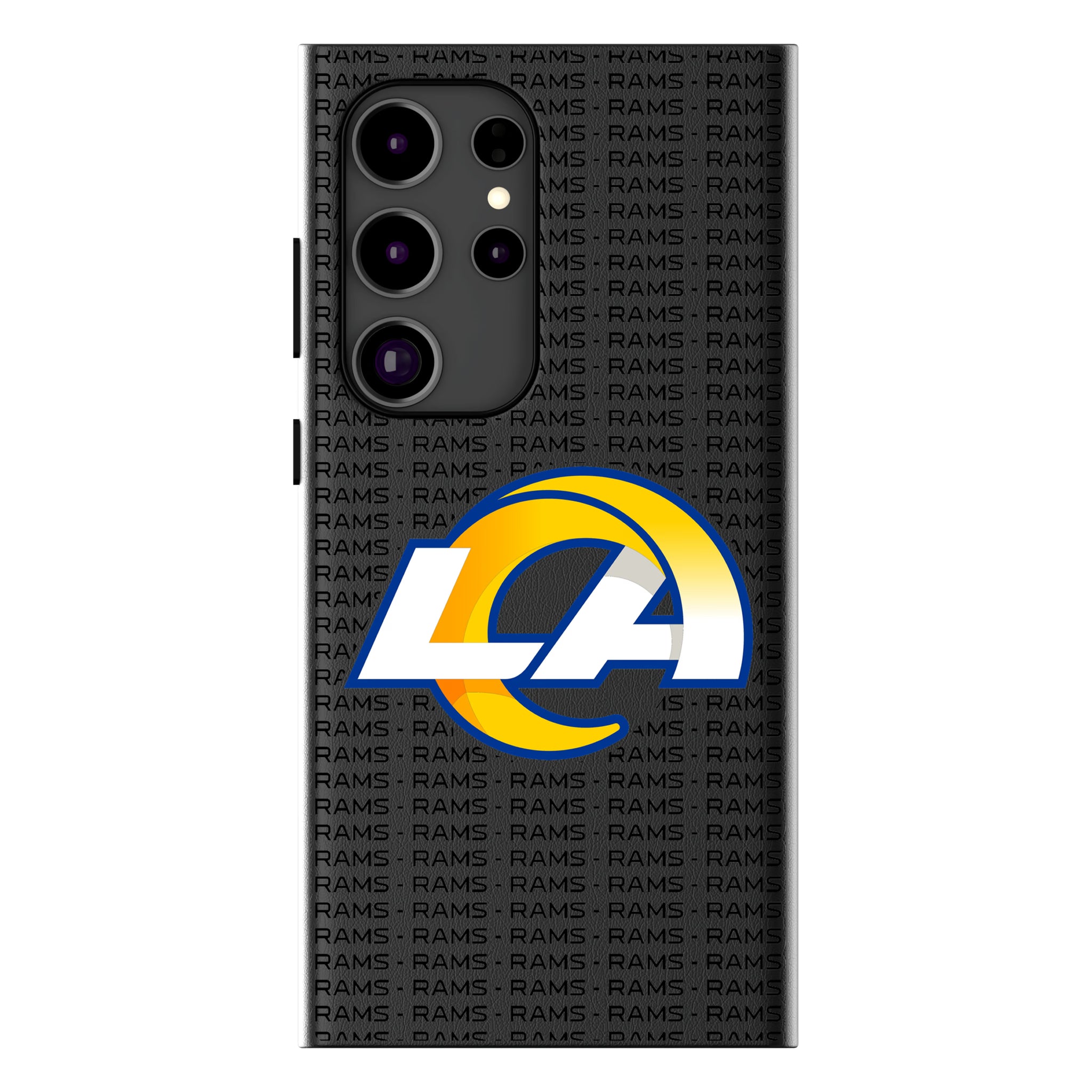 Los Angeles Rams Text Backdrop Galaxy MagSafe Compatible Phone Case for Samsung Galaxy