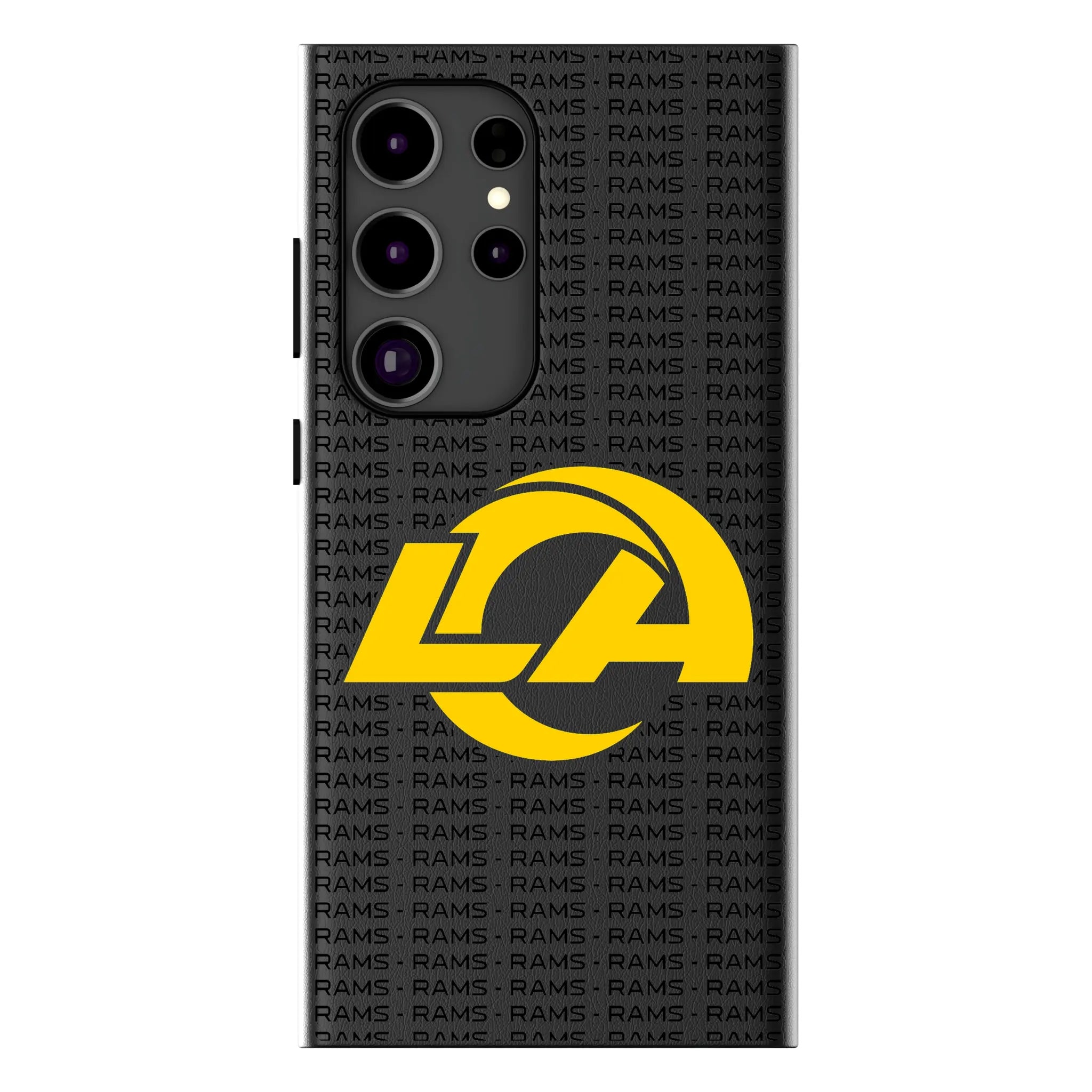 Los Angeles Rams Text Backdrop Galaxy MagSafe Compatible Phone Case for Samsung Galaxy