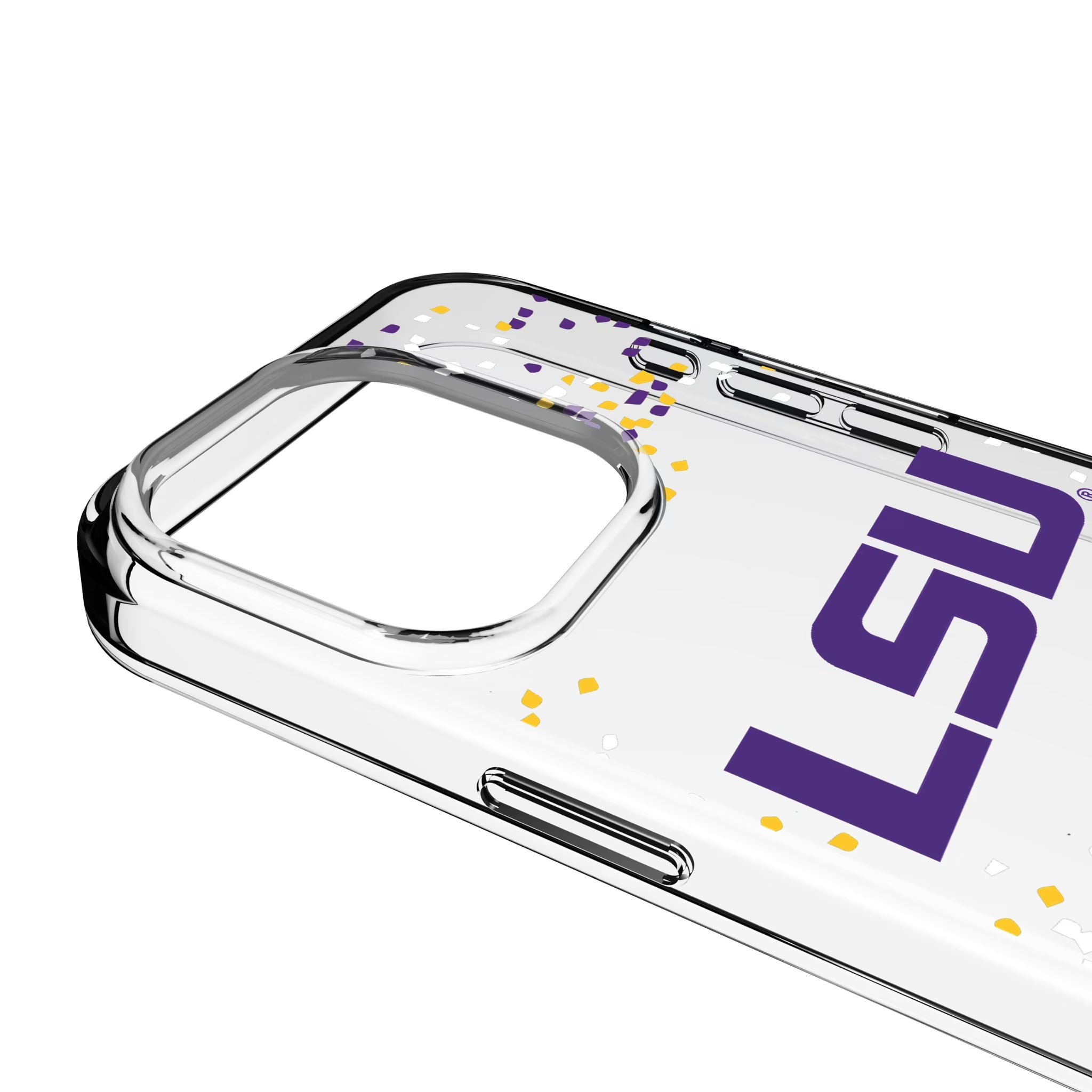 Louisiana State University Tigers Confetti iPhone Clear Phone Case for Apple iPhone - Detail