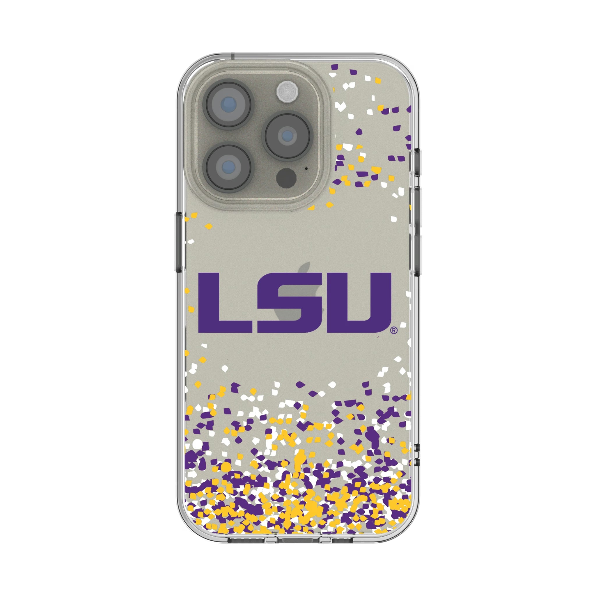 Louisiana State University Tigers Confetti iPhone Clear Phone Case for Apple iPhone
