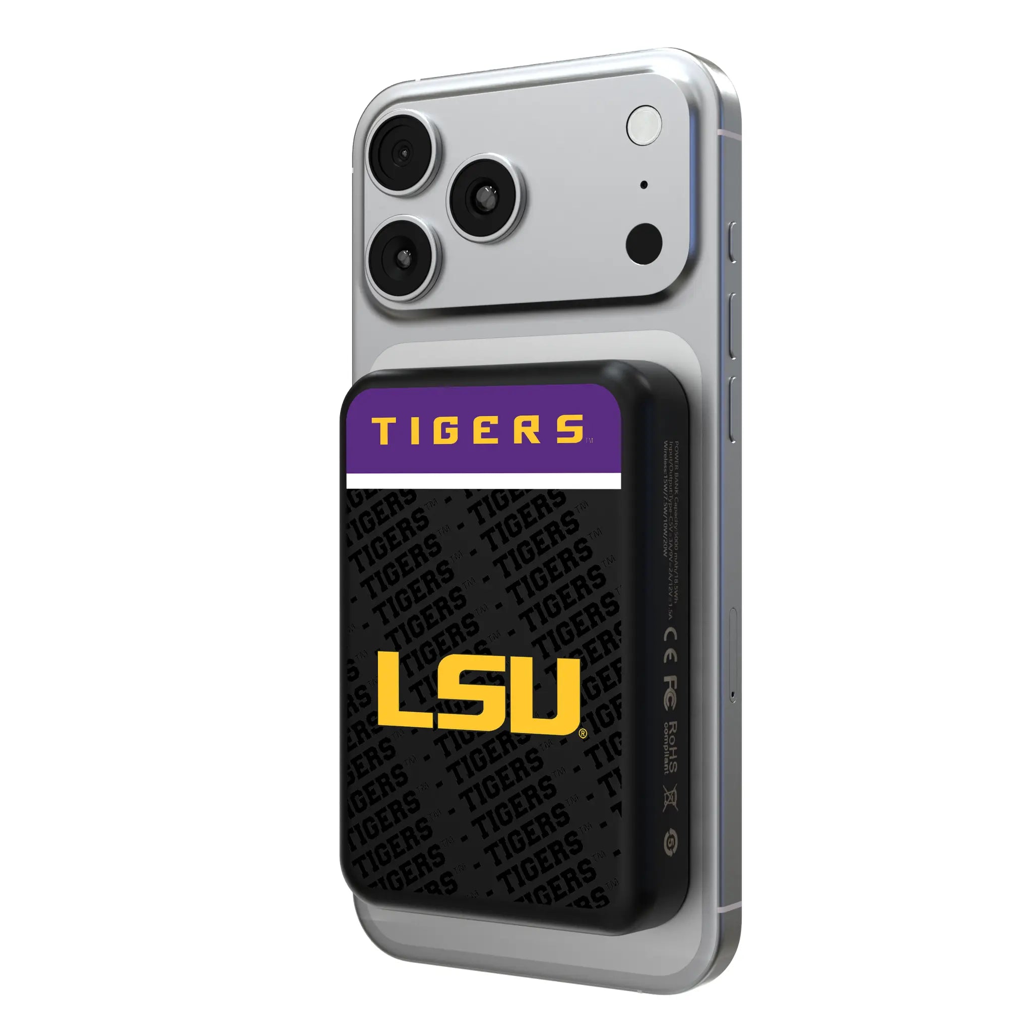 Louisiana State University Tigers Endzone Plus Wireless Mag Power Bank