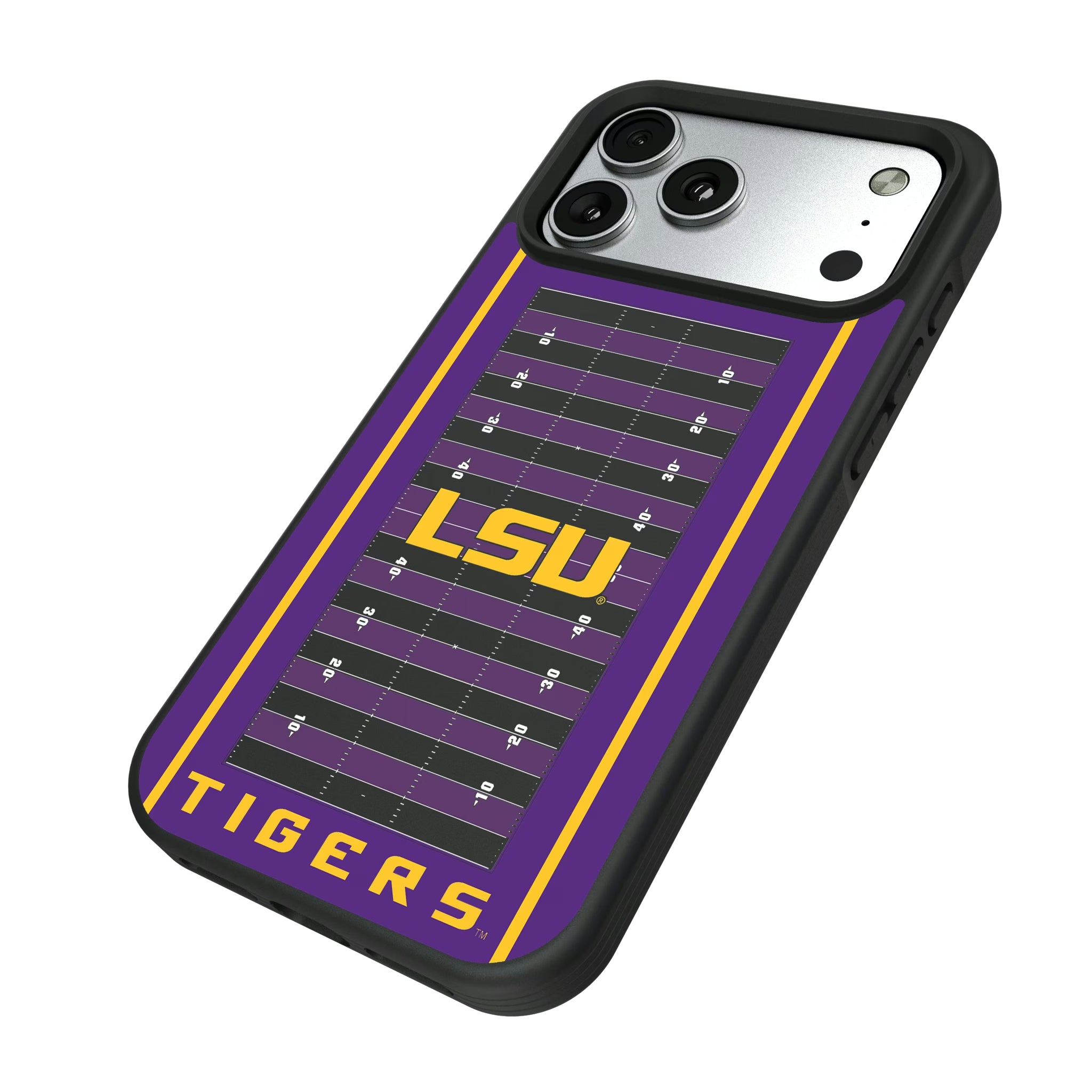 Louisiana State University Tigers Field iPhone Bump Phone Case for Apple iPhone - Isometric View#Device_iPhone 17 Pro Max