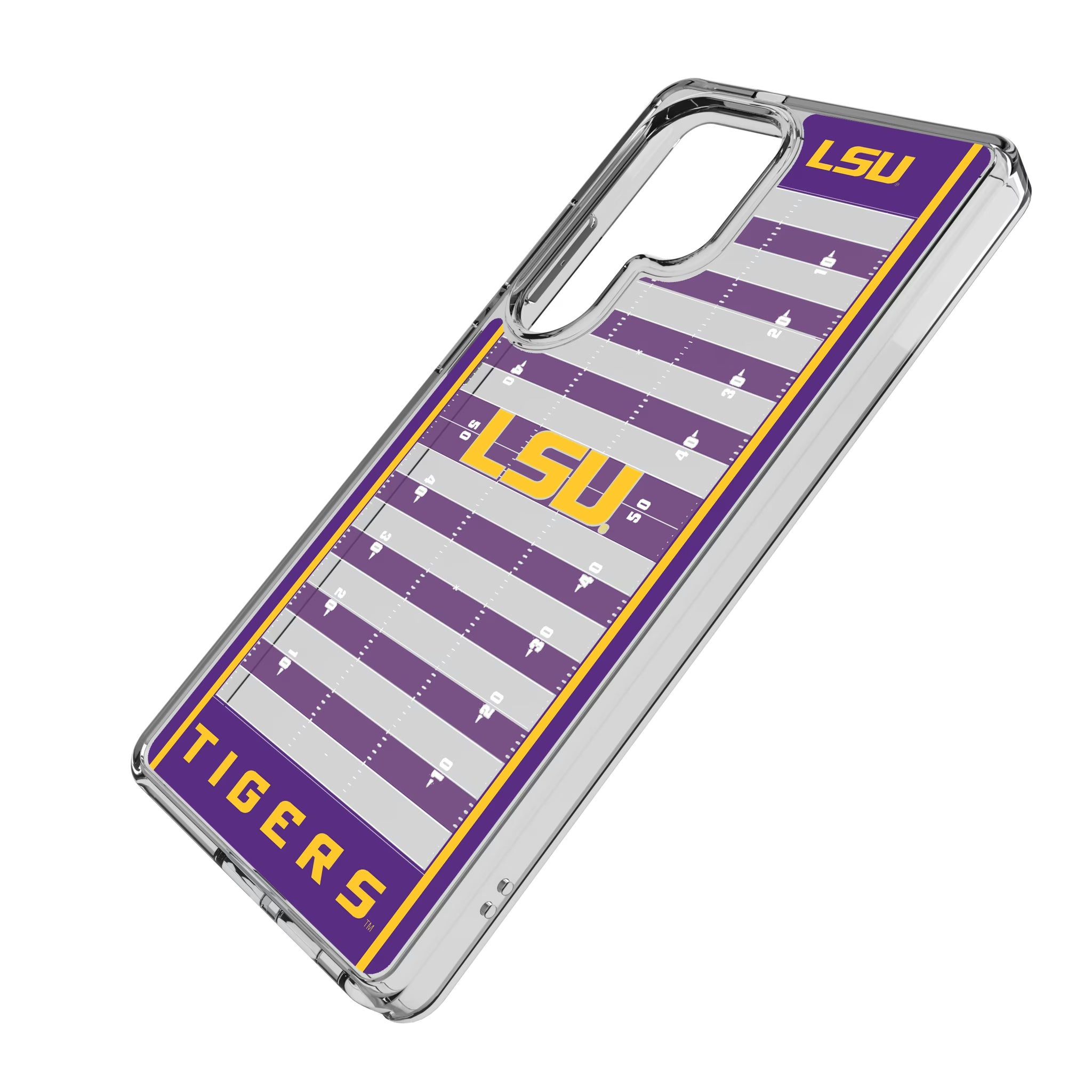 Louisiana State University Tigers Field Galaxy Clear Phone Case for Samsung Galaxy - Isometric View