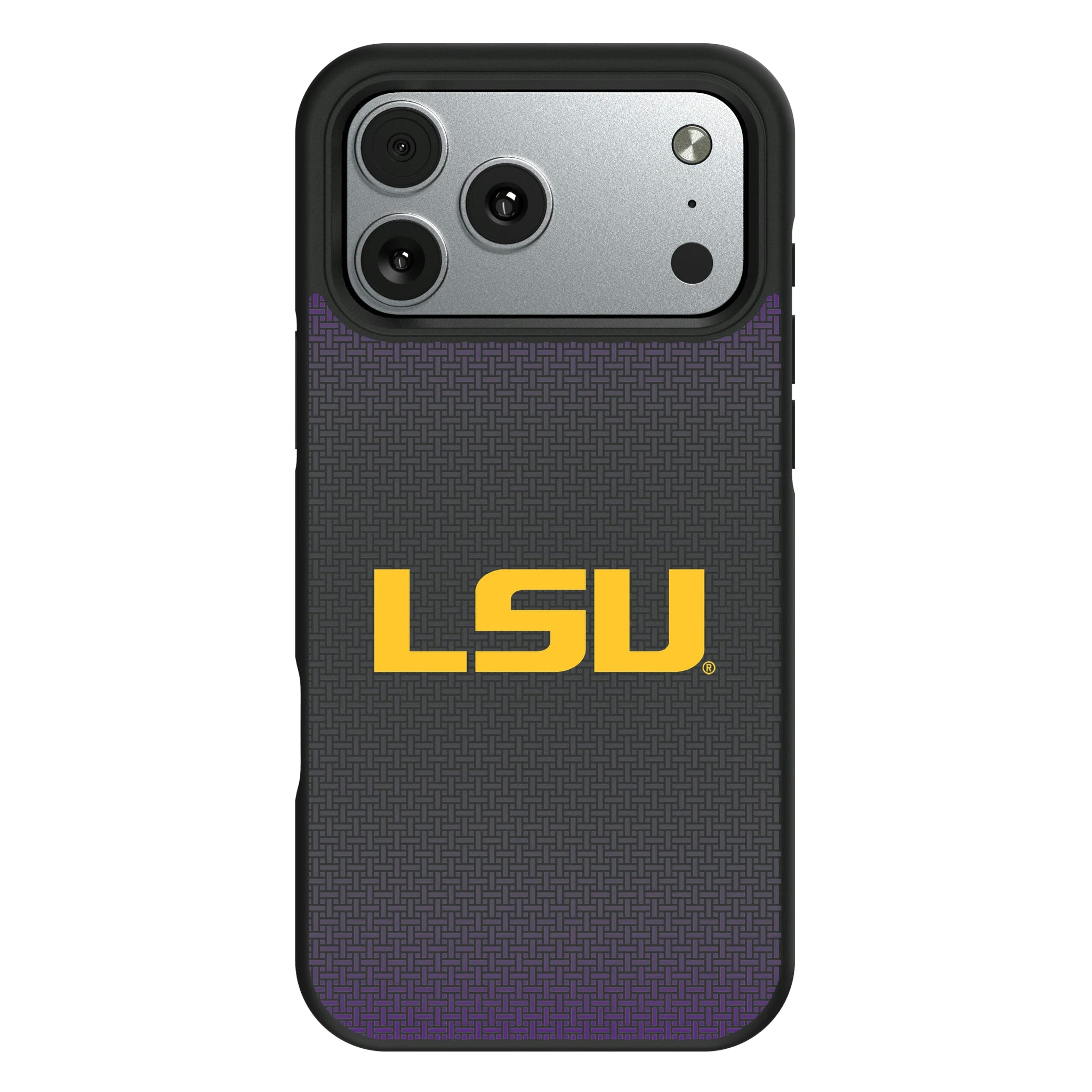 Louisiana State University Tigers Linen iPhone Bump Phone Case for Apple iPhone#Device_iPhone 17 Pro Max