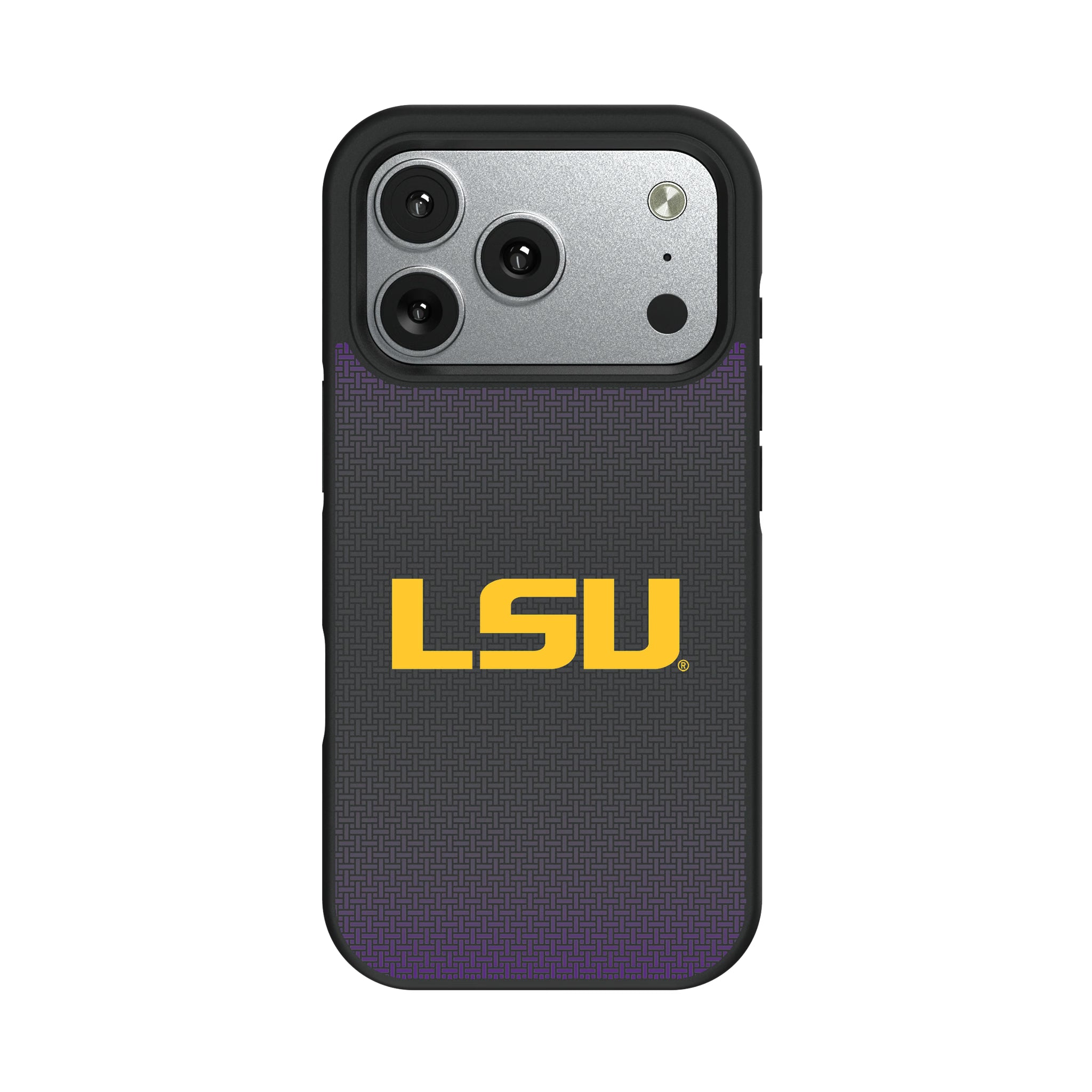 Louisiana State University Tigers Linen iPhone Bump Phone Case for Apple iPhone#Device_iPhone 17 Pro