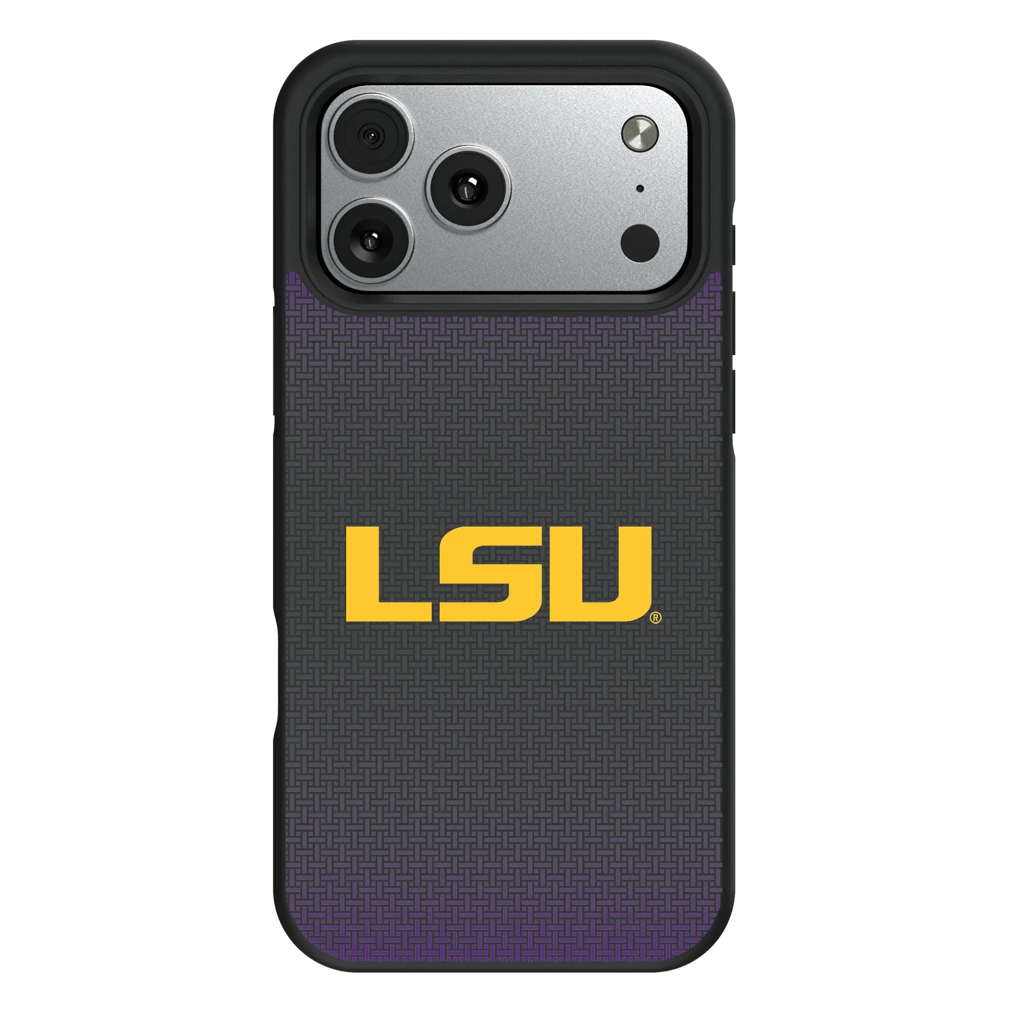 Louisiana State University Tigers Linen iPhone Bump Phone Case for Apple iPhone#Device_iPhone 17 Pro Max