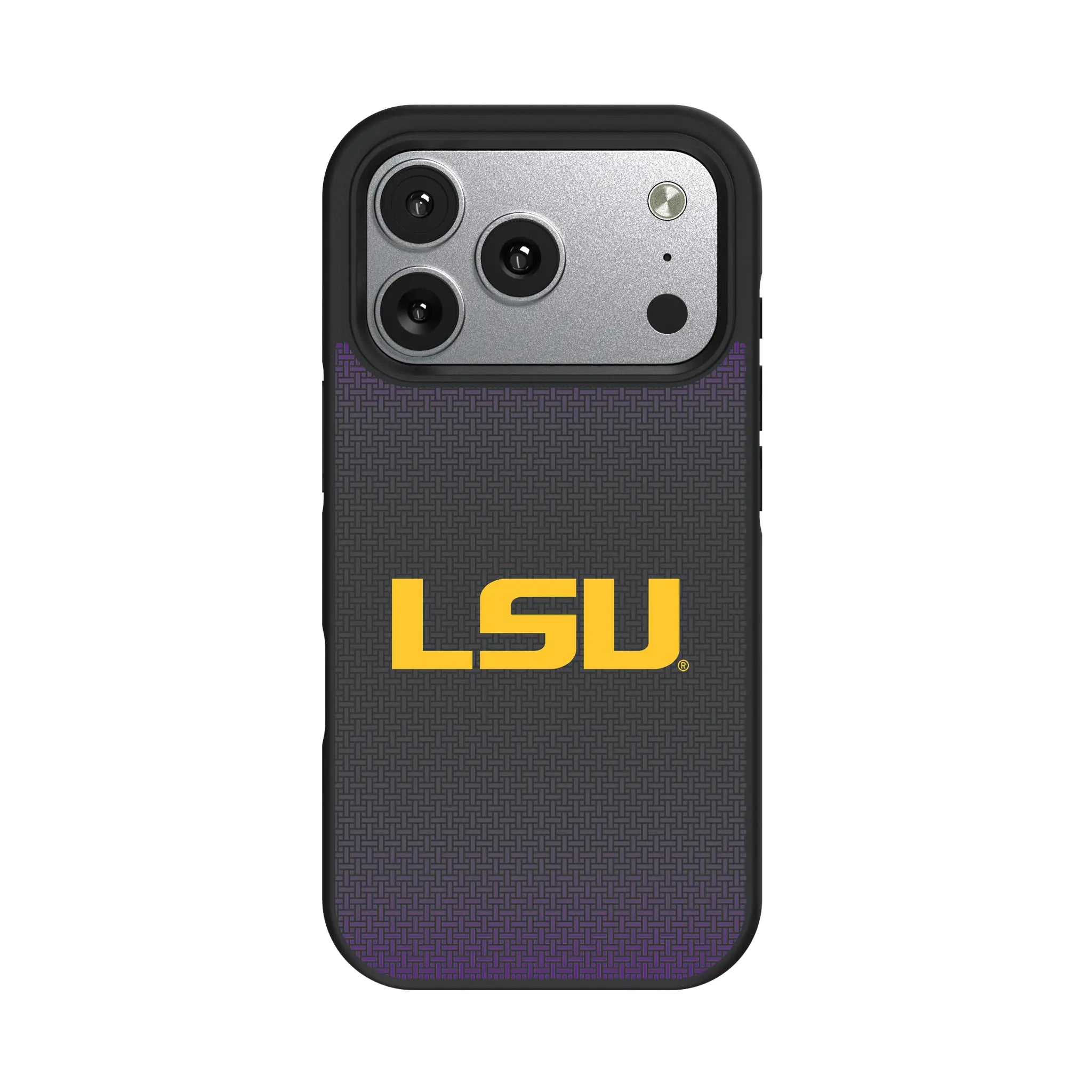 Louisiana State University Tigers Linen iPhone Bump Phone Case for Apple iPhone#Device_iPhone 17 Pro