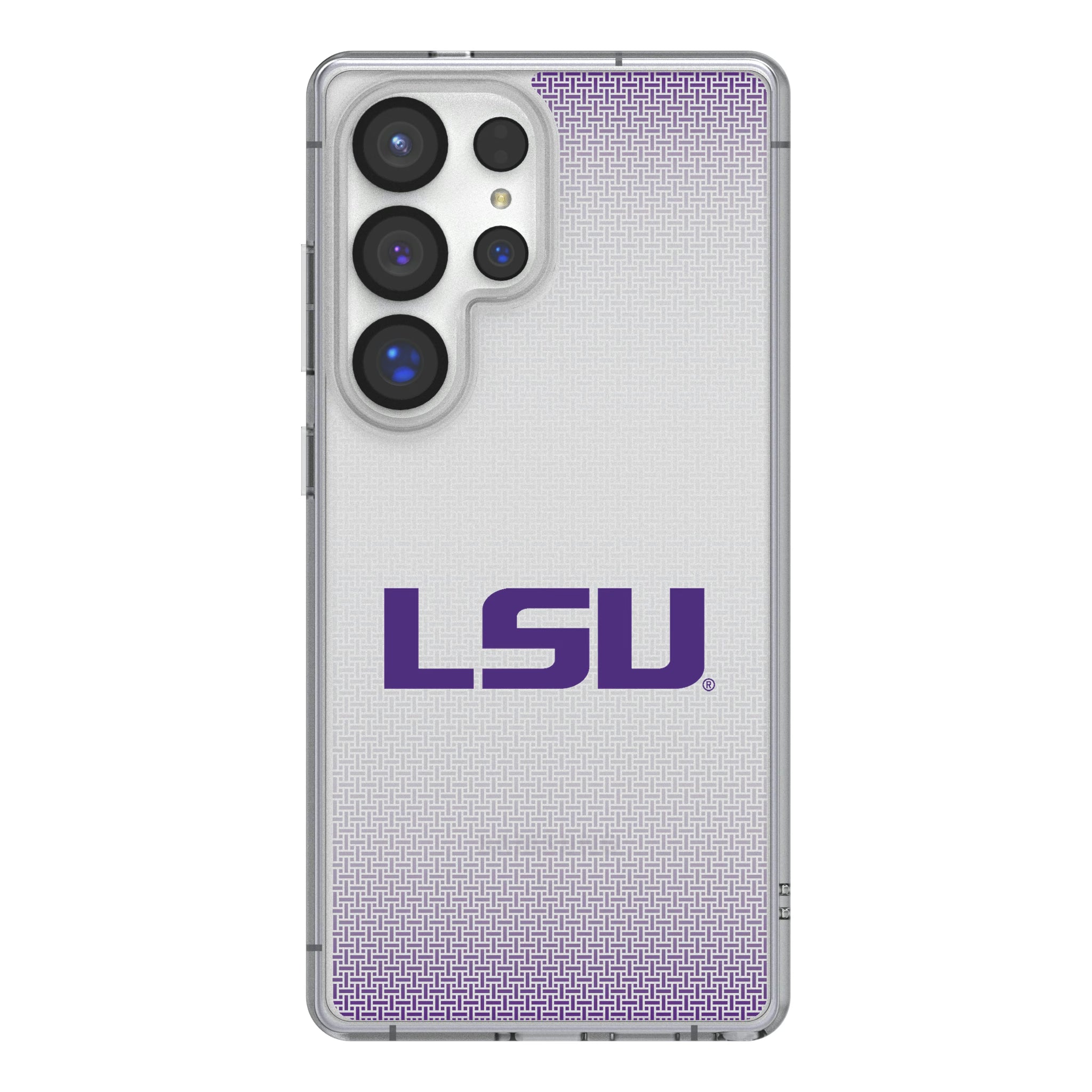 Louisiana State University Tigers Linen Galaxy Clear Phone Case for Samsung Galaxy
