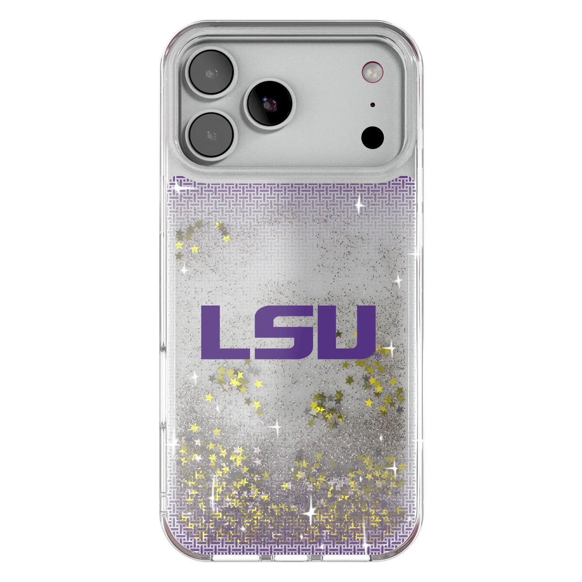 Louisiana State University Tigers Linen Glitter Phone Case for Apple iPhone