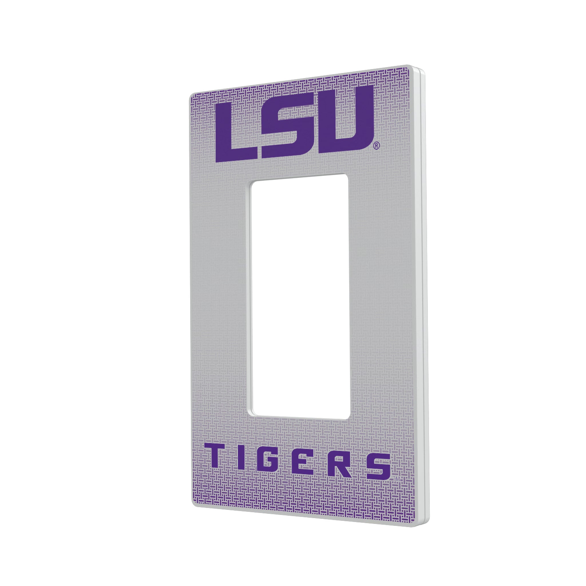 Louisiana State University Tigers Linen Hidden-Screw Light Switch Plate#Style_Single Rocker