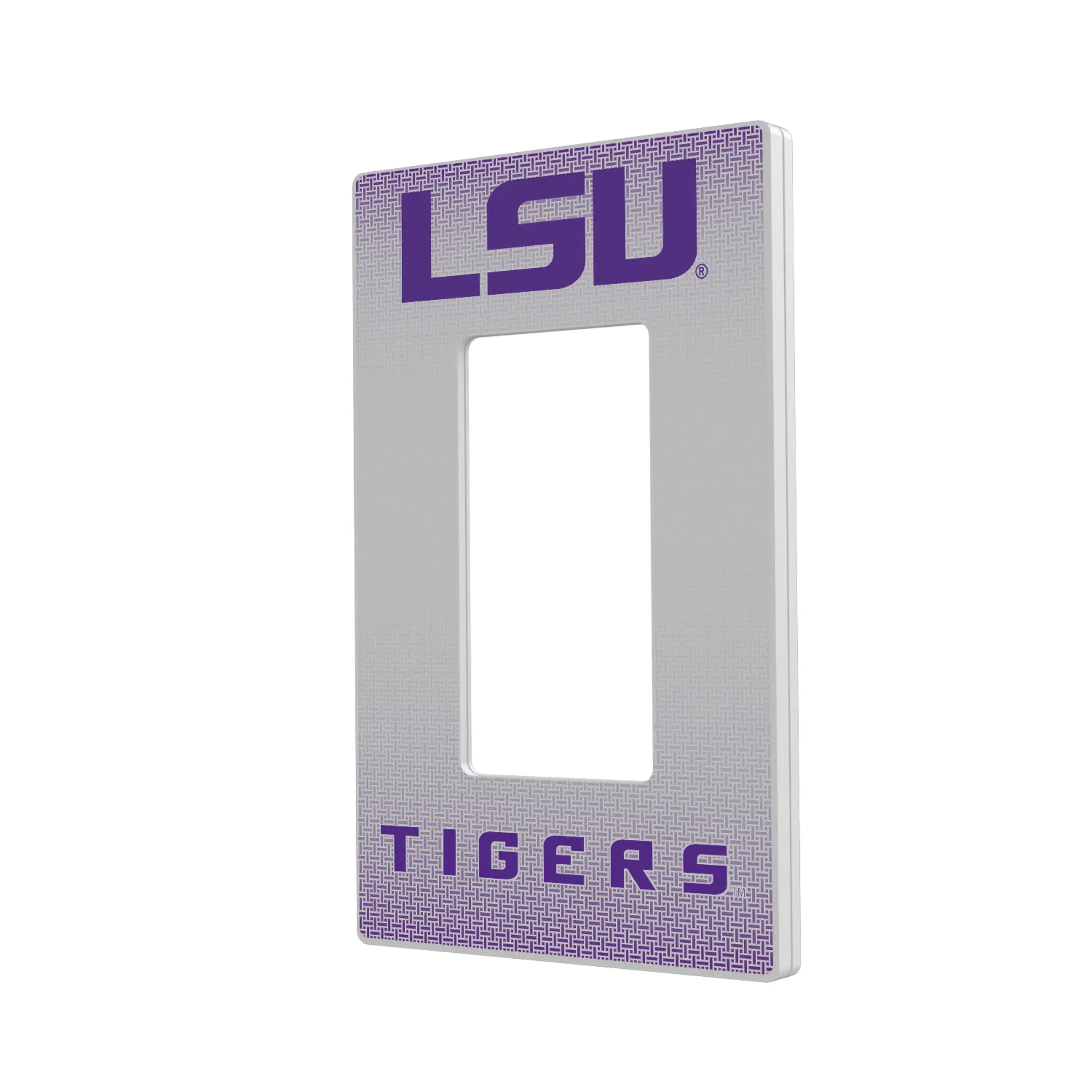 Louisiana State University Tigers Linen Hidden-Screw Light Switch Plate#Style_Single Rocker
