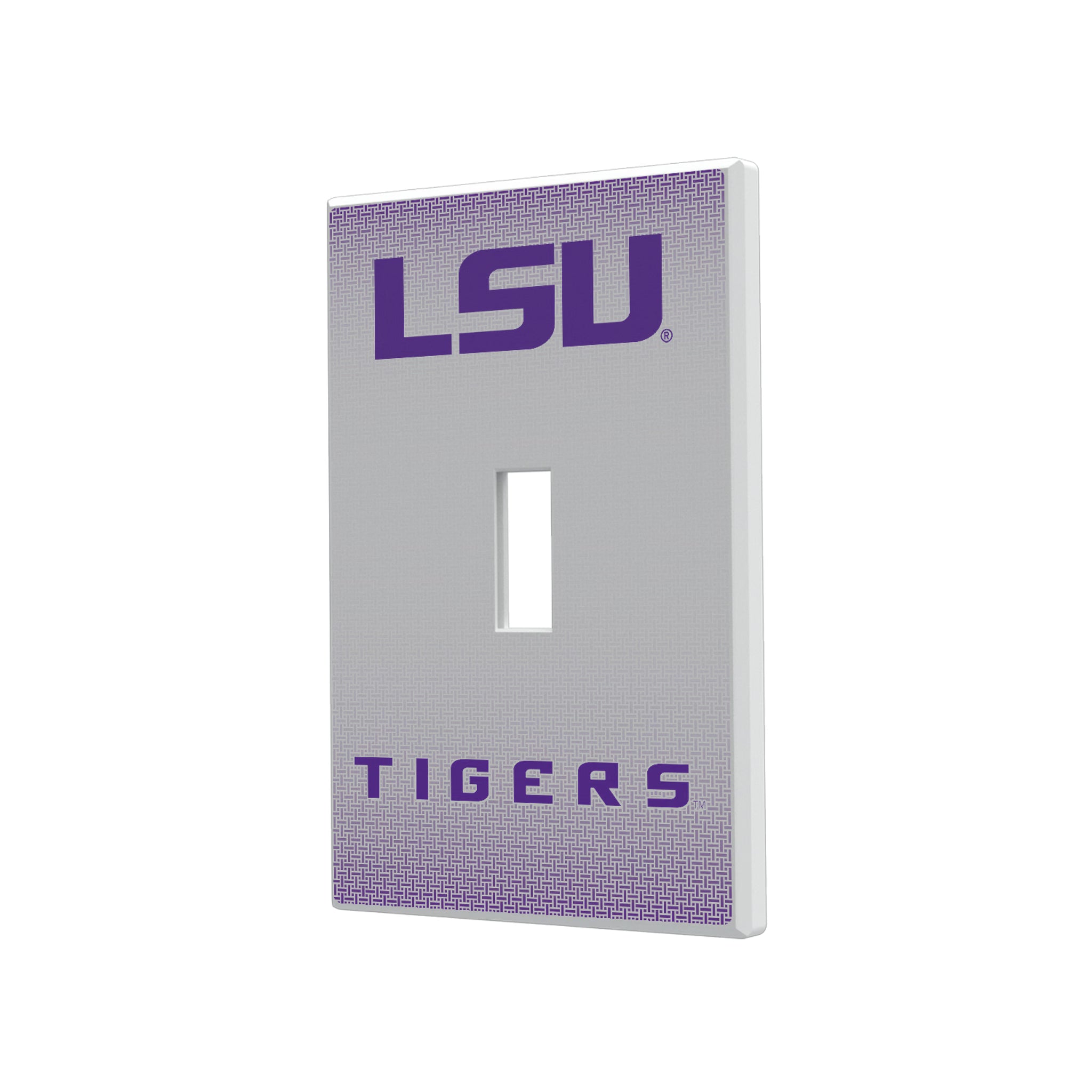 Louisiana State University Tigers Linen Hidden-Screw Light Switch Plate#Style_Single Toggle