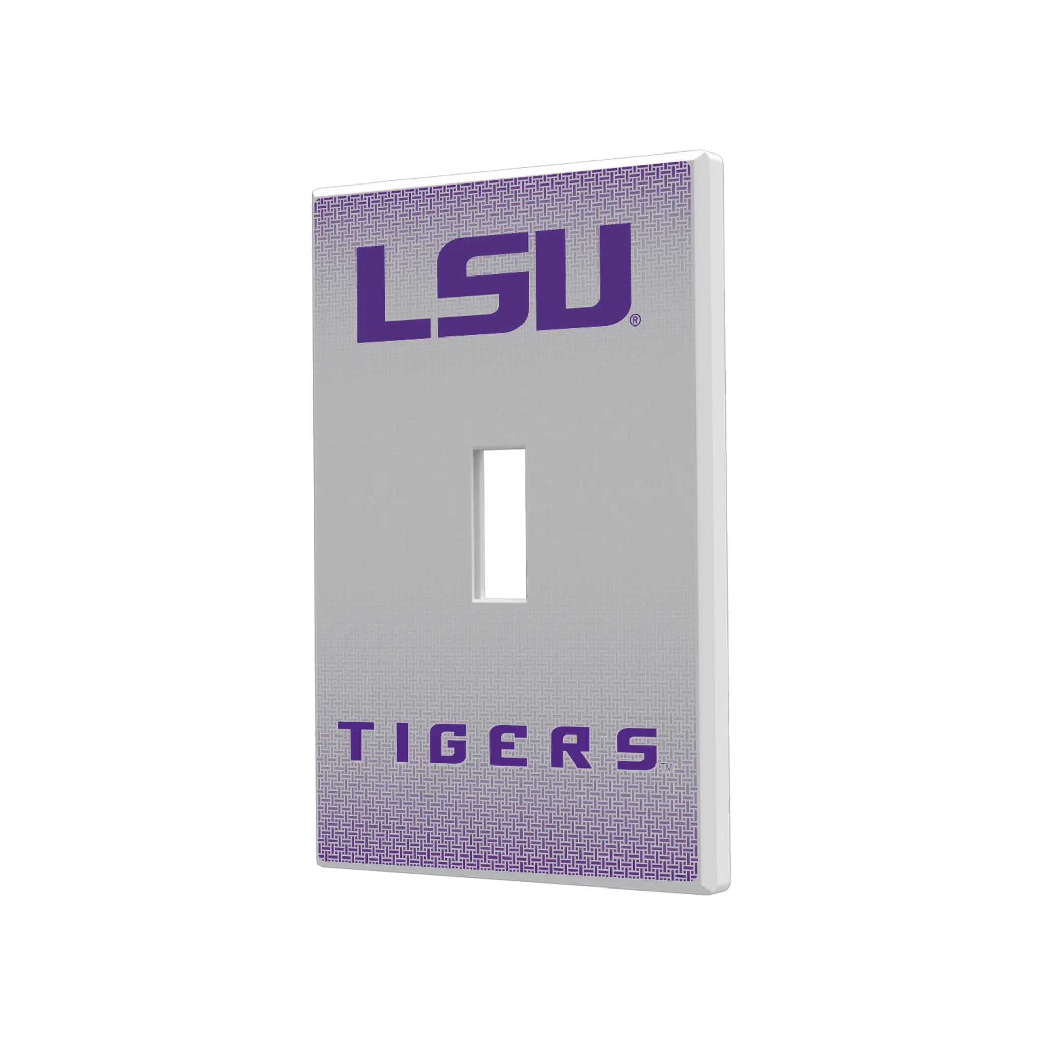 Louisiana State University Tigers Linen Hidden-Screw Light Switch Plate#Style_Single Toggle