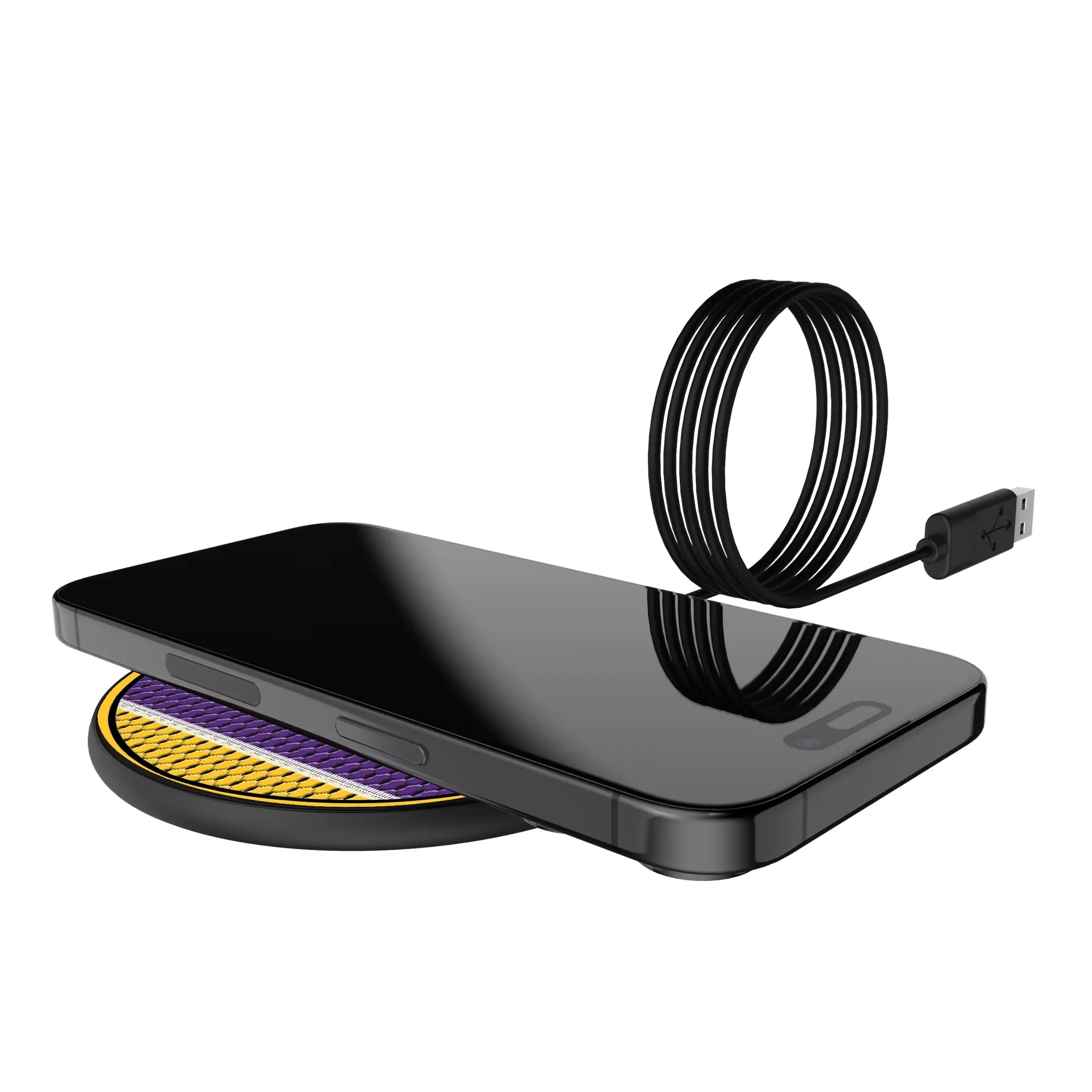 Louisiana State University Tigers Mesh 15-Watt Wireless Charger - Lifestyle