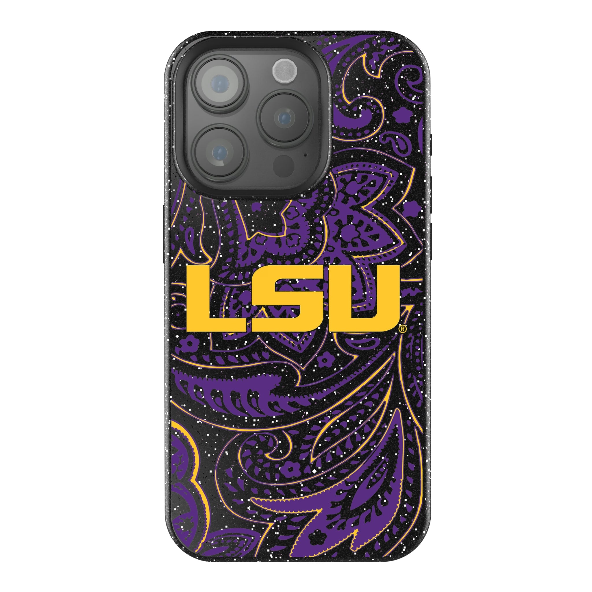 Louisiana State University Tigers Paisley iPhone Bling Phone Case for Apple iPhone