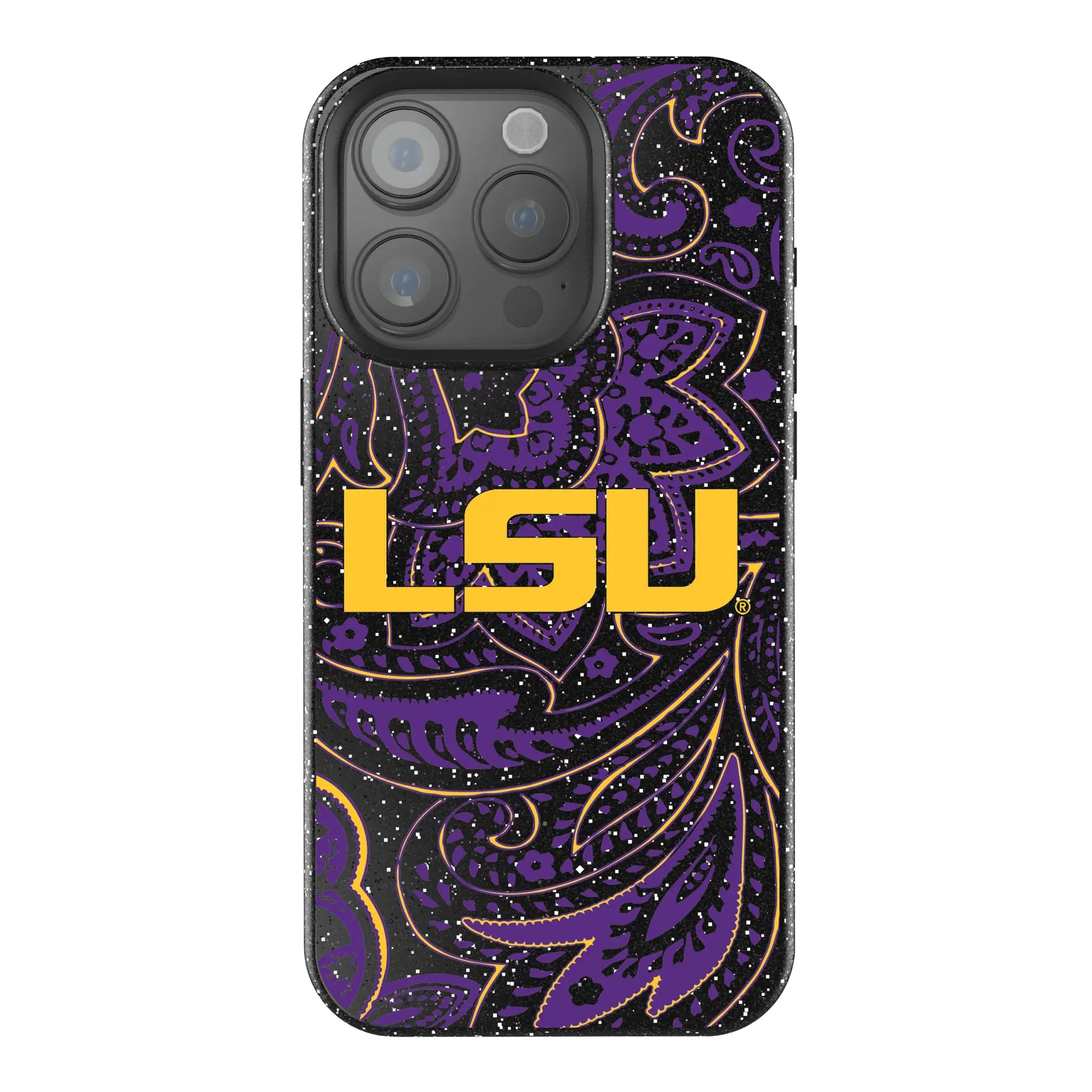 Louisiana State University Tigers Paisley iPhone Bling Phone Case for Apple iPhone