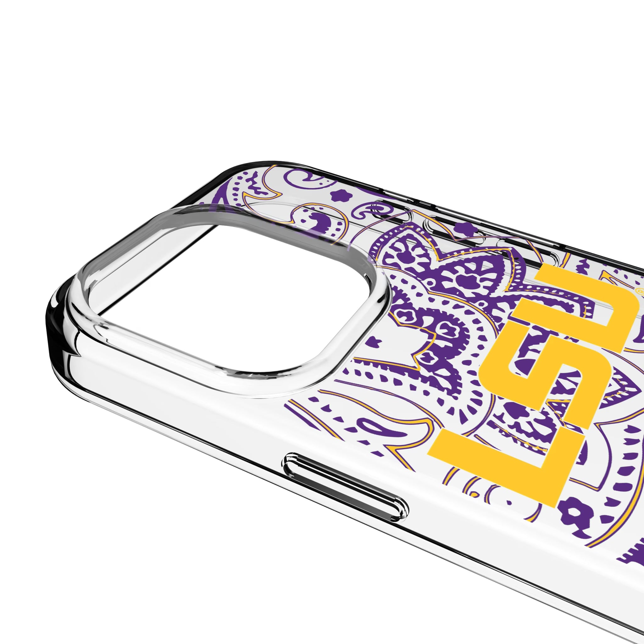 Louisiana State University Tigers Paisley iPhone Clear Phone Case for Apple iPhone - Detail