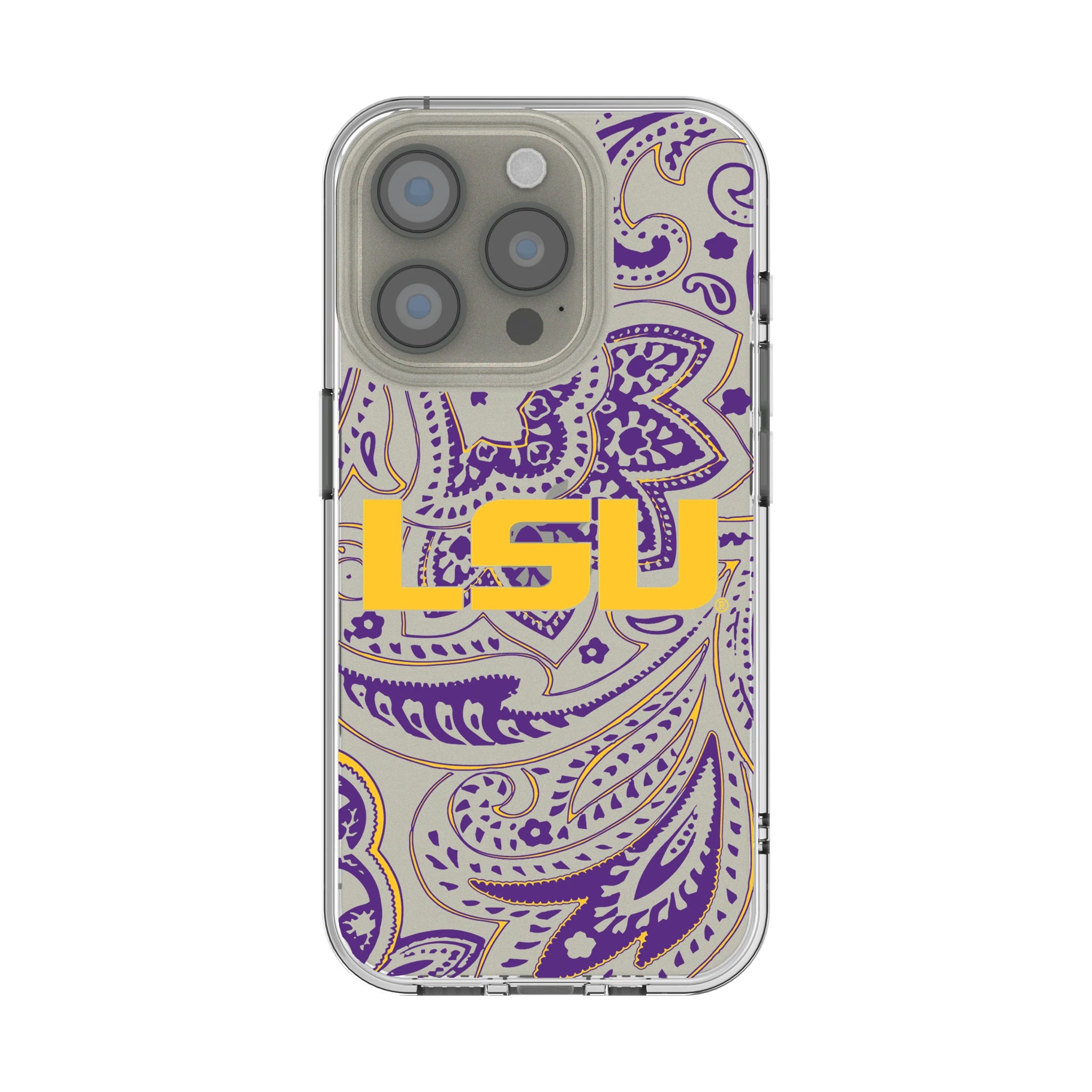 Louisiana State University Tigers Paisley iPhone Clear Phone Case for Apple iPhone