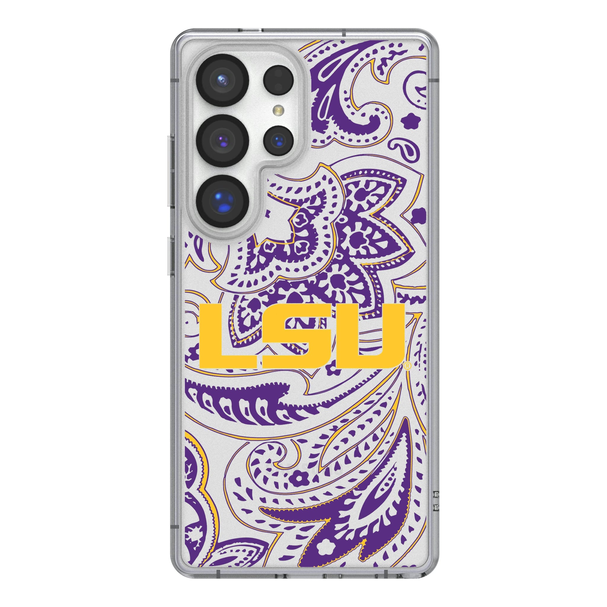 Louisiana State University Tigers Paisley Galaxy Clear Phone Case for Samsung Galaxy