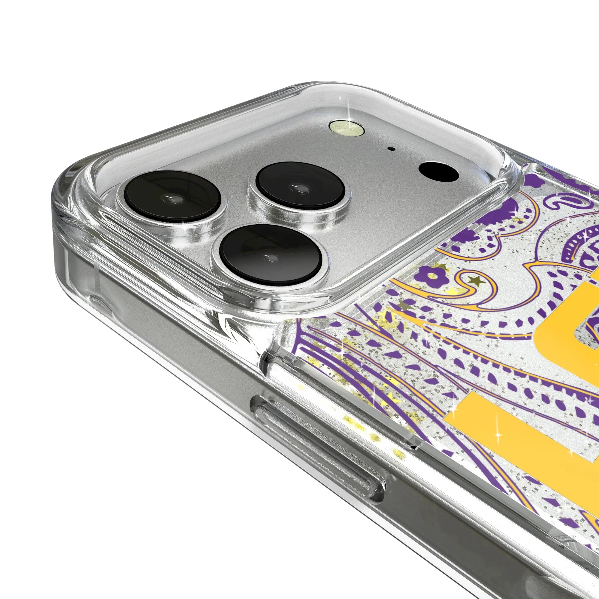 Louisiana State University Tigers Paisley iPhone Glitter Phone Case for Apple iPhone - Detail